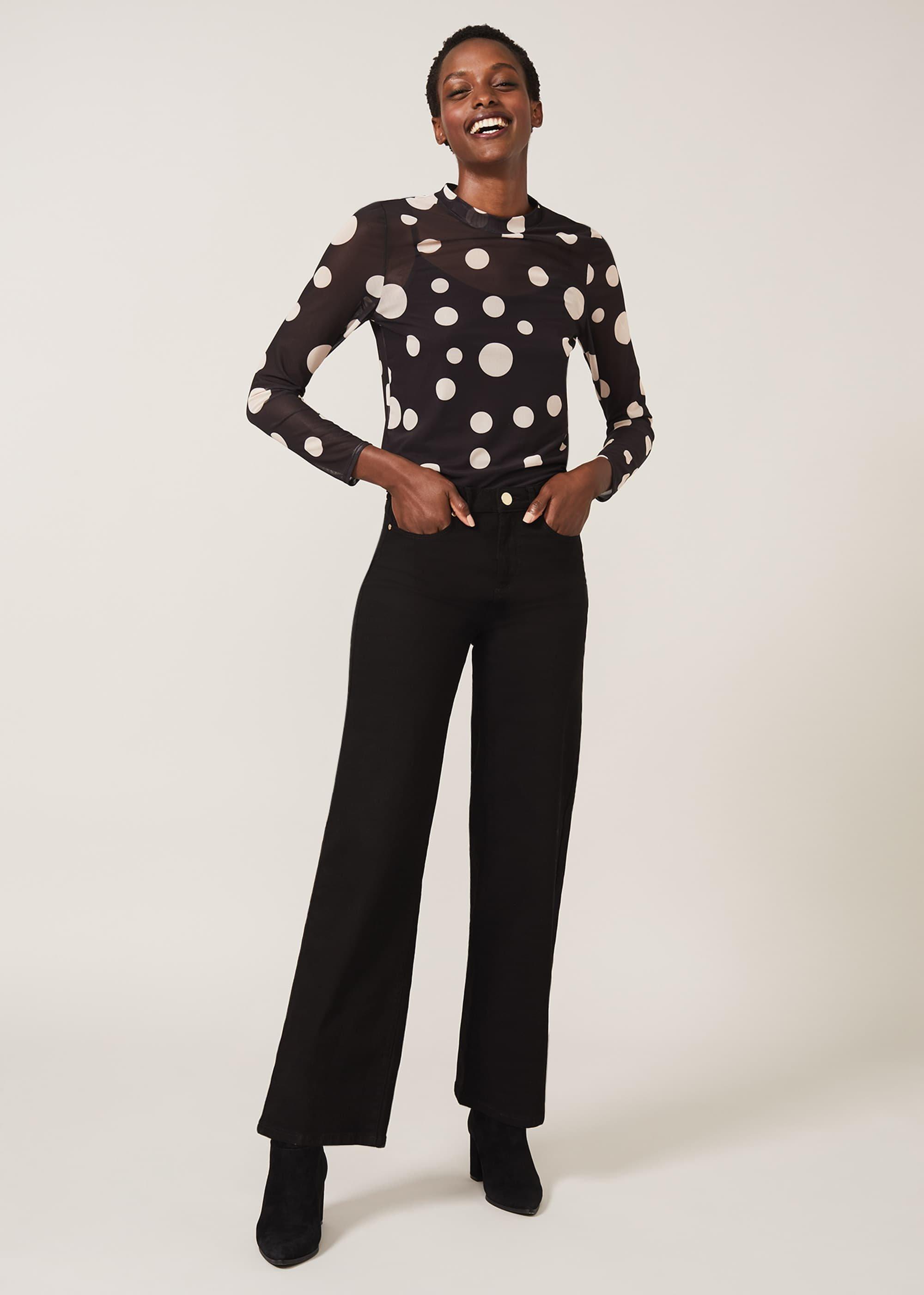 Vita Spot Mesh Print Top