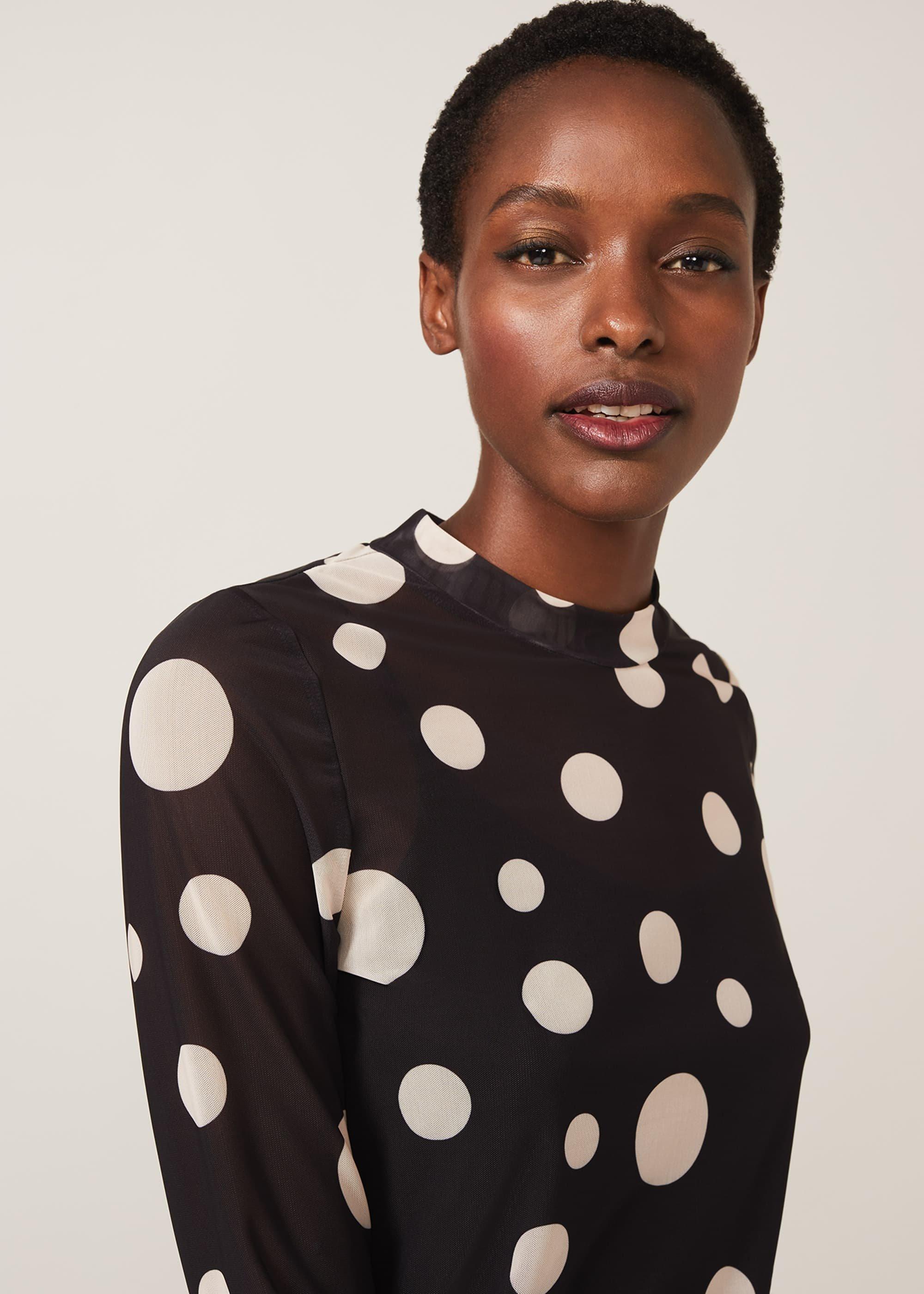 Vita Spot Mesh Print Top