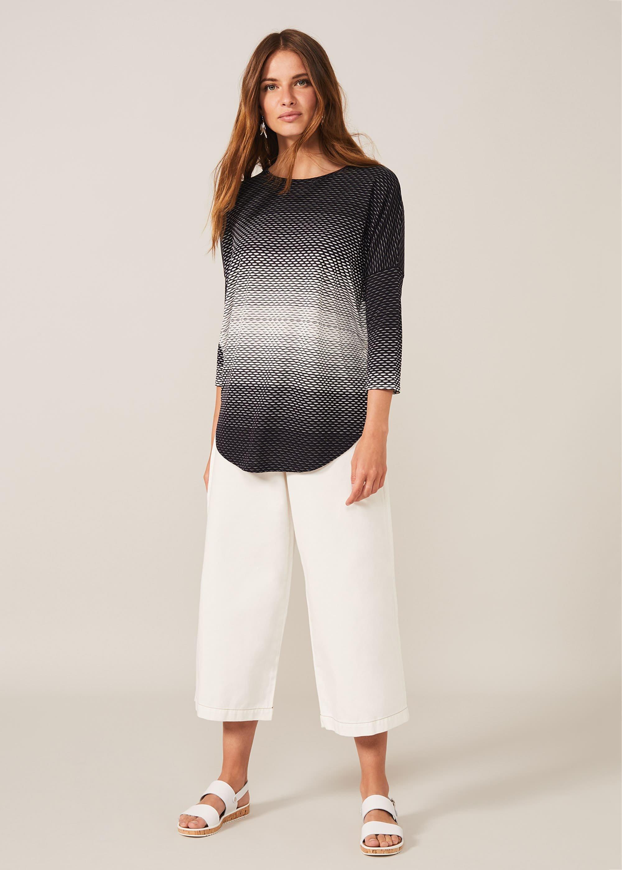 Catrina Ombre Textured Stripe Top