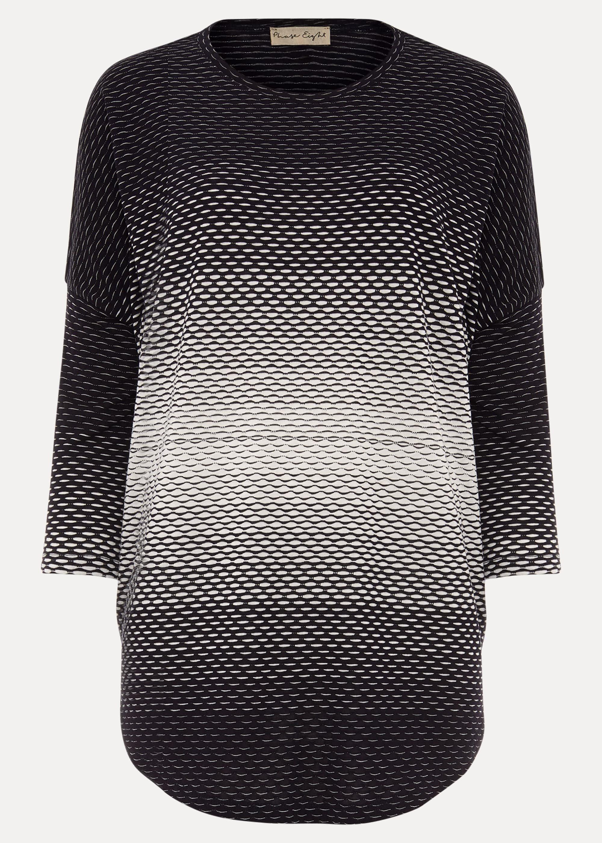 Catrina Ombre Textured Stripe Top