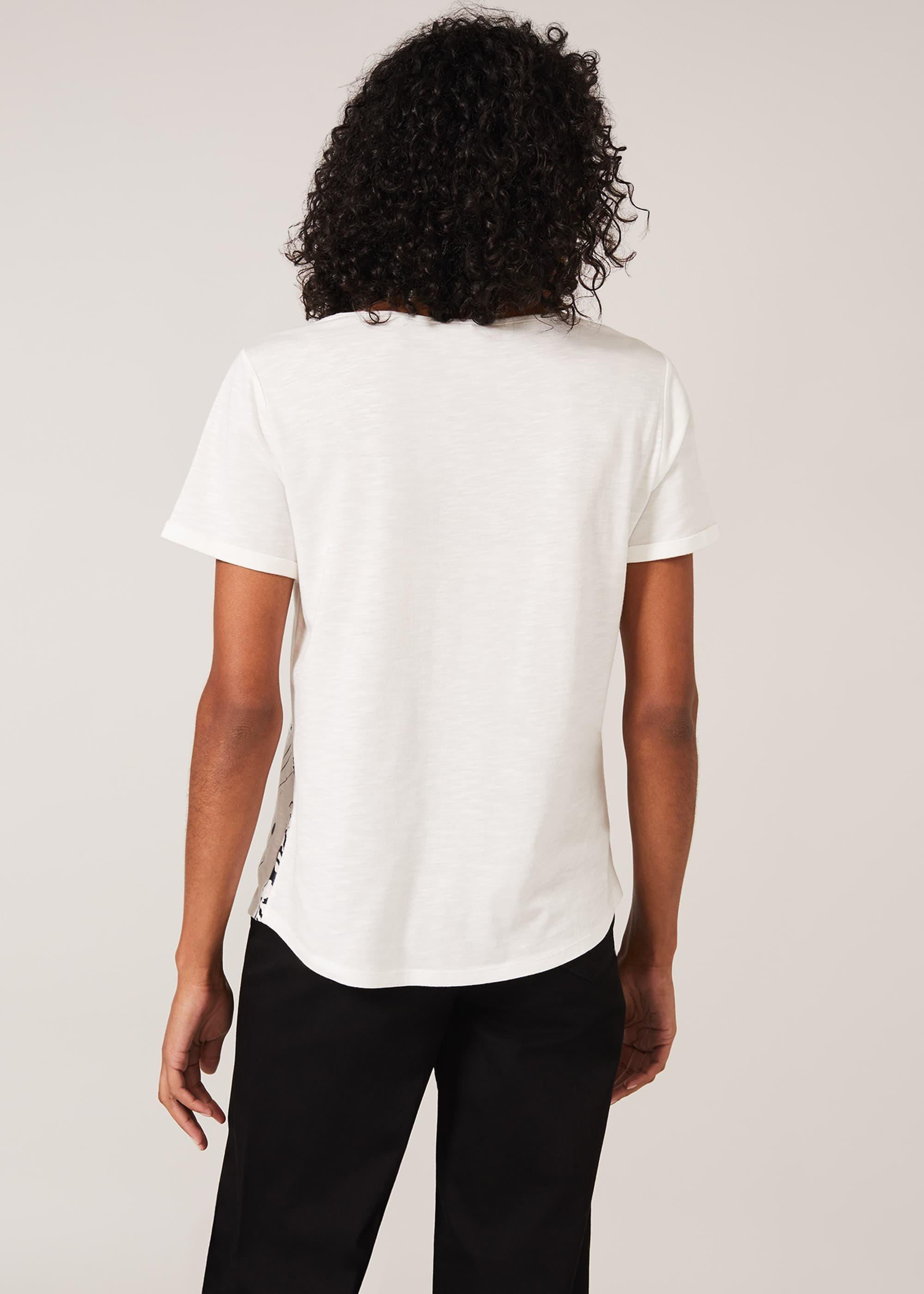 Kerria Floral Print Foil Top