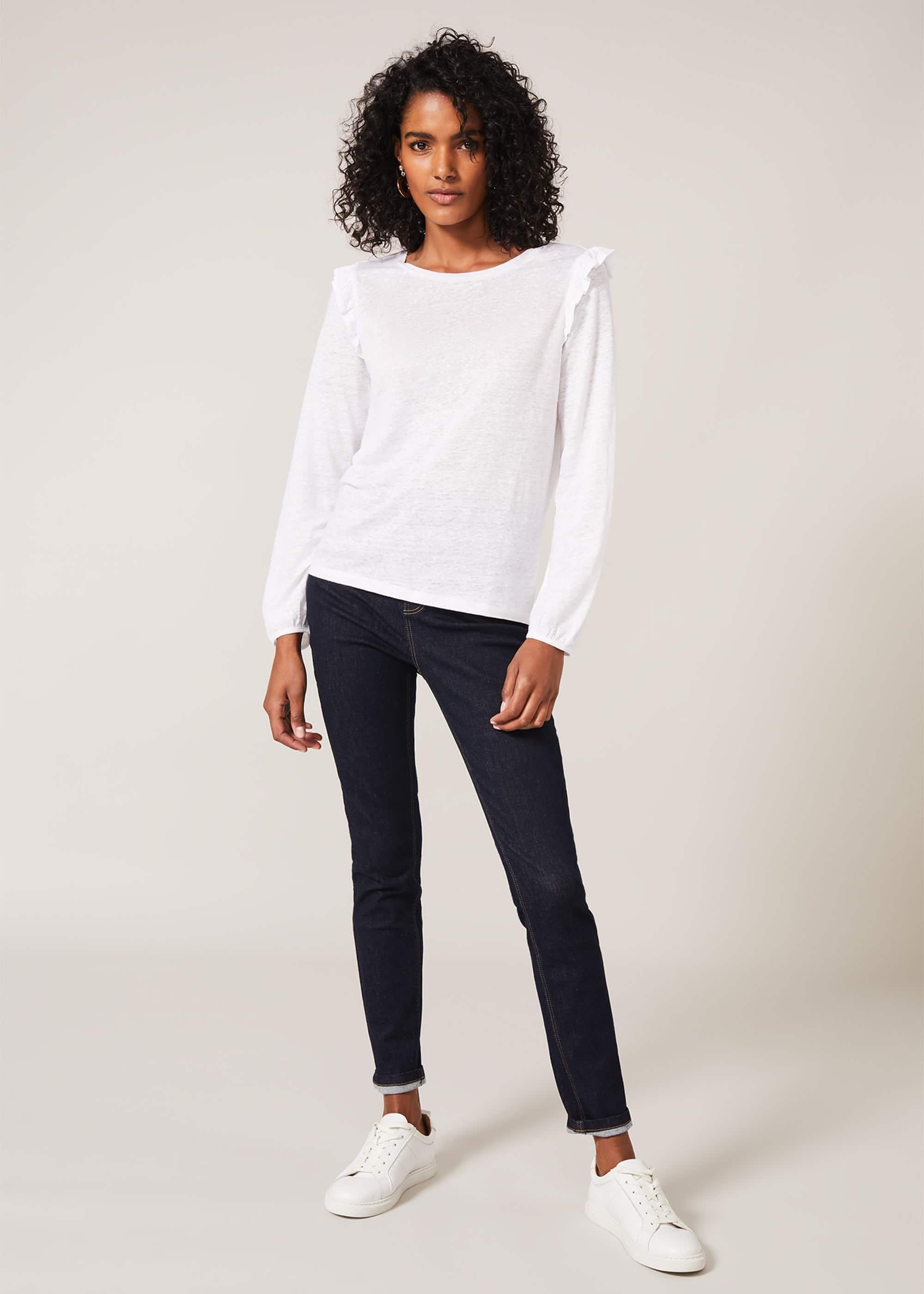 Linen Frill Detail Top