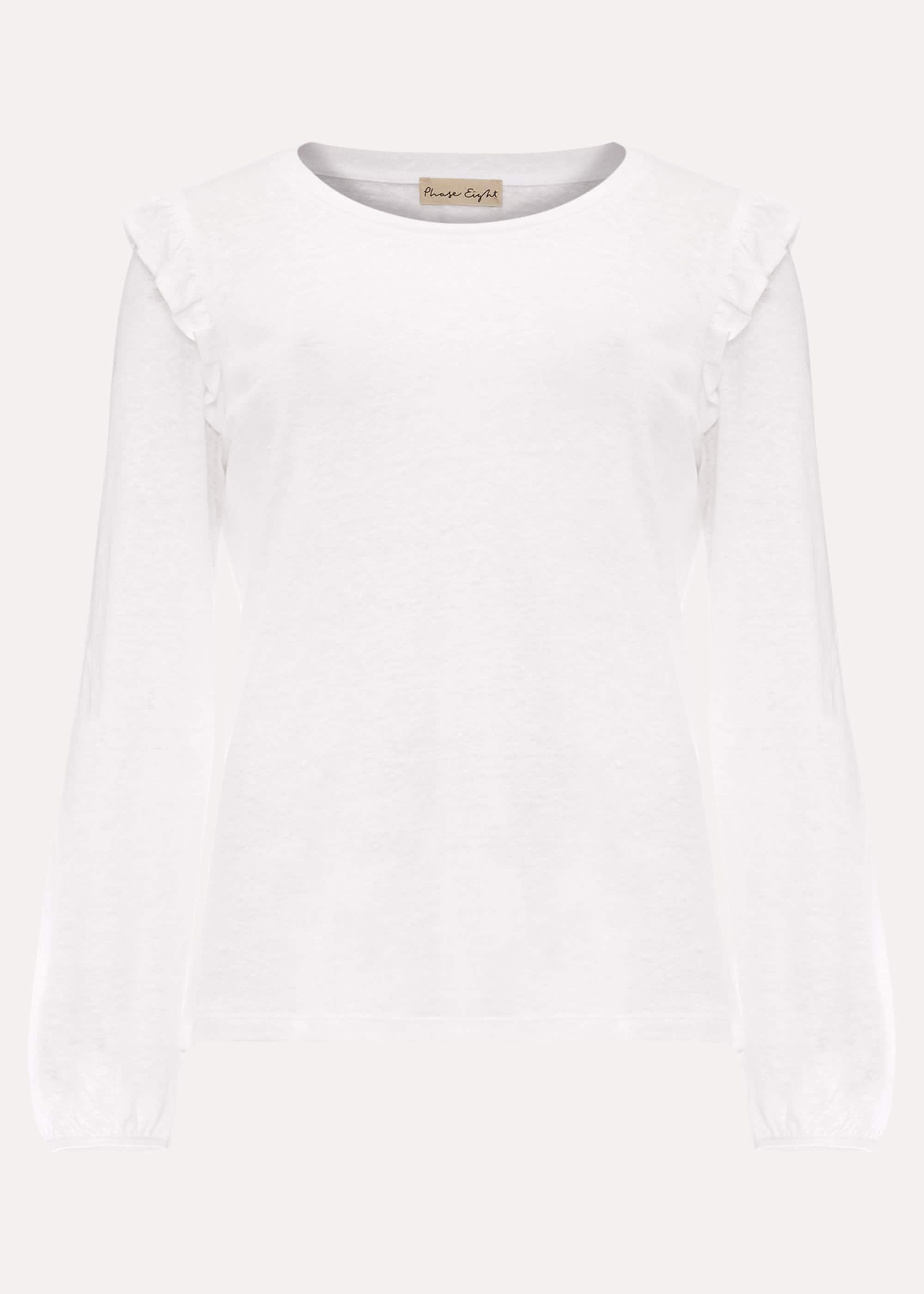 Linen Frill Detail Top