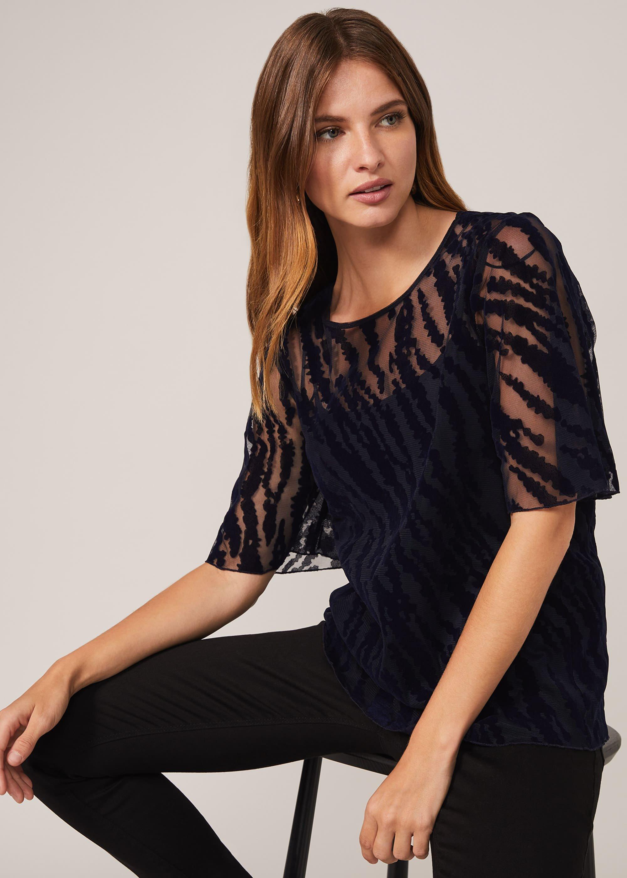 Harriet Textured Flock Top