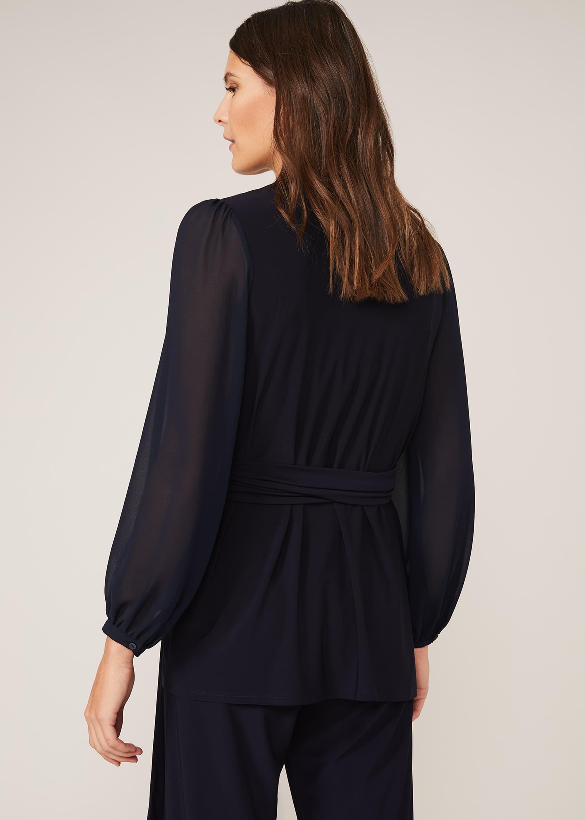 Corinne Jersey Wrap Top