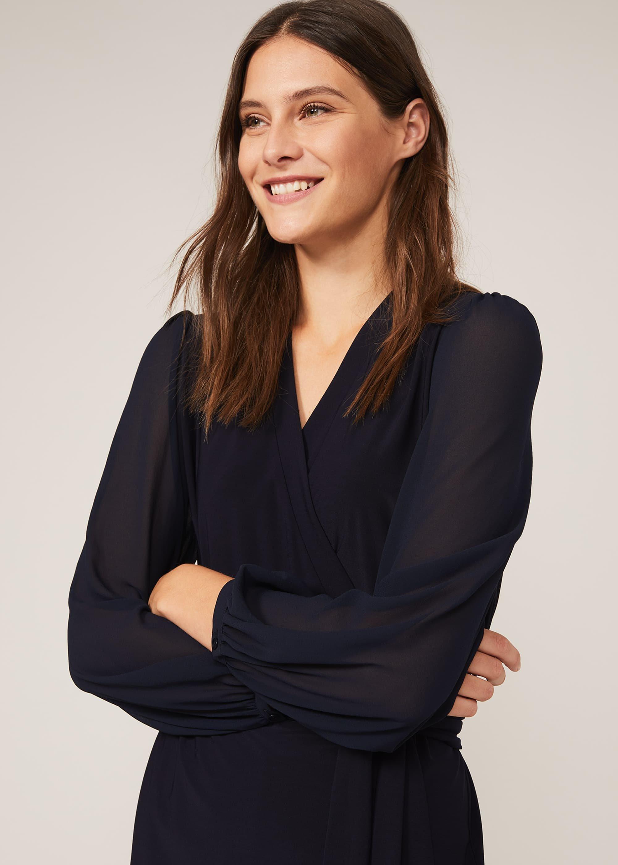 Corinne Jersey Wrap Top