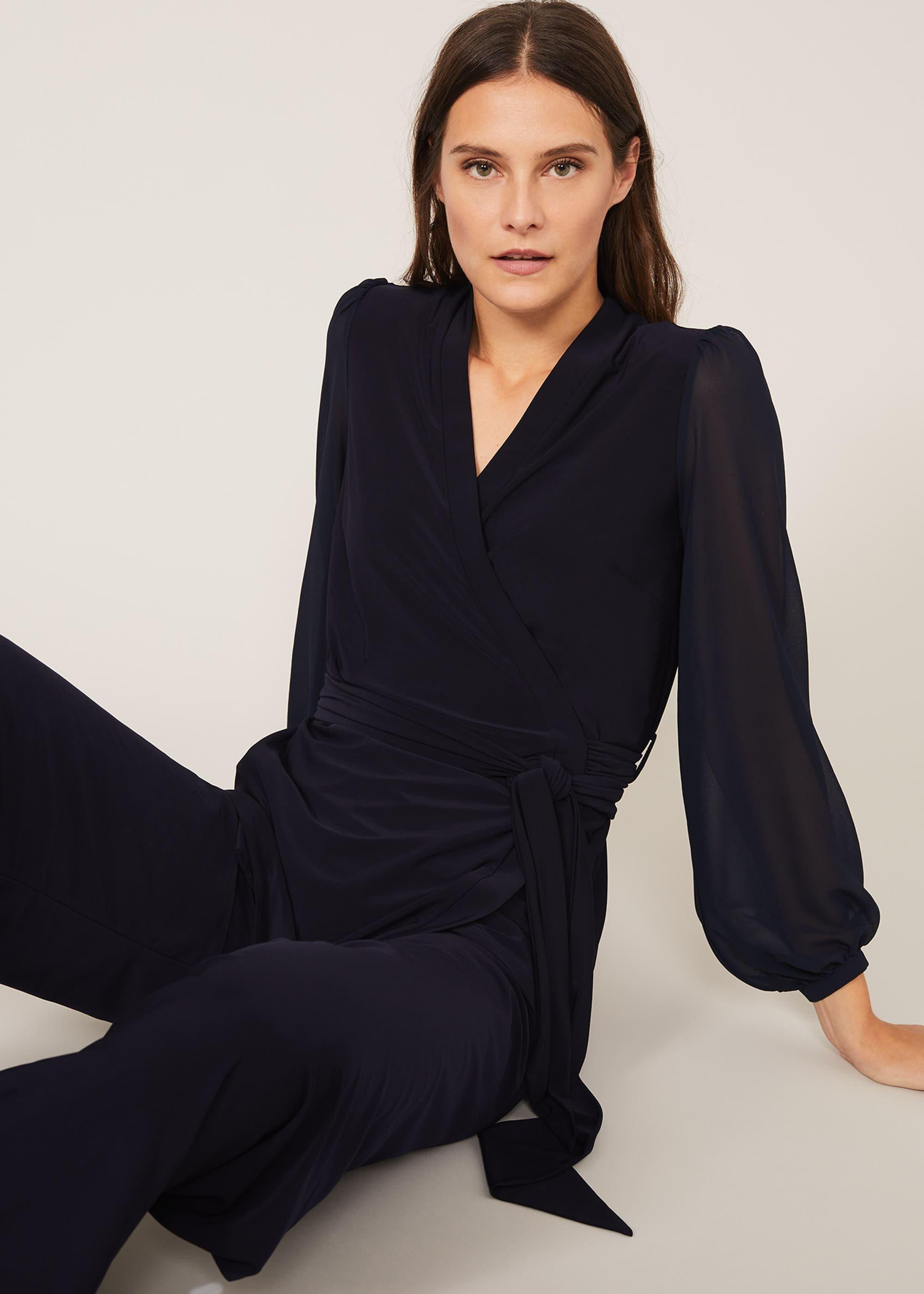 Corinne Jersey Wrap Top