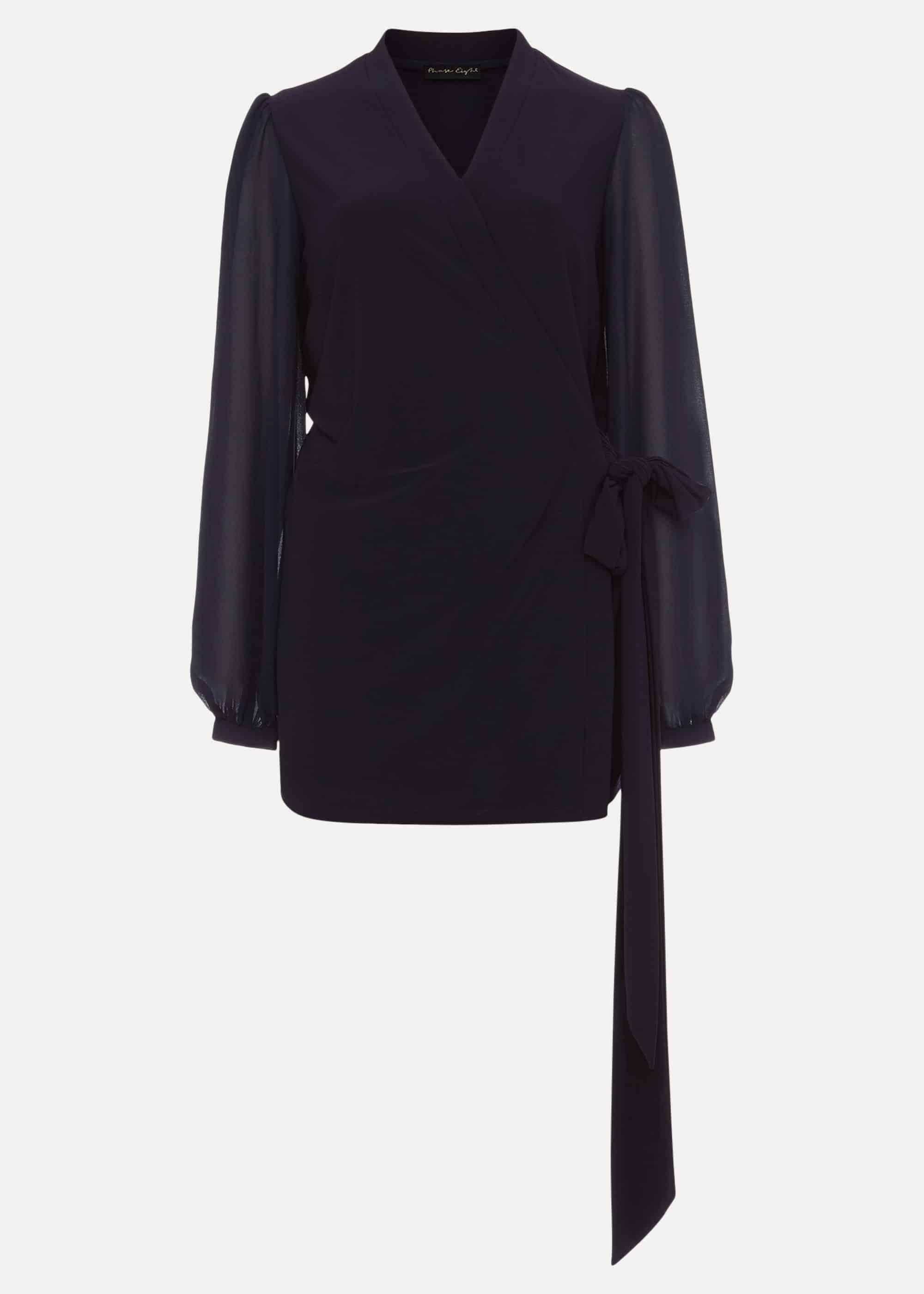 Corinne Jersey Wrap Top