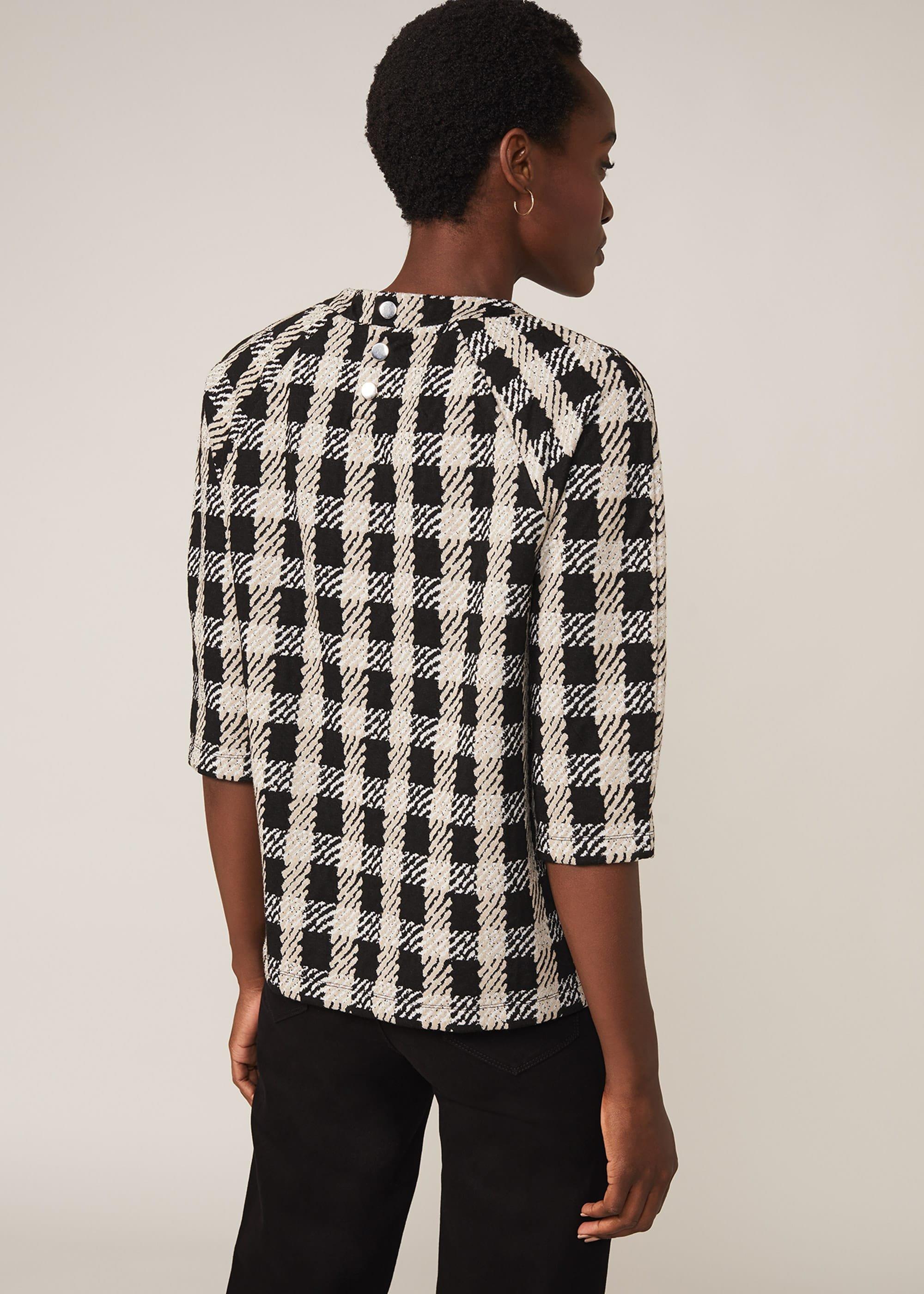 Check Jacquard Top