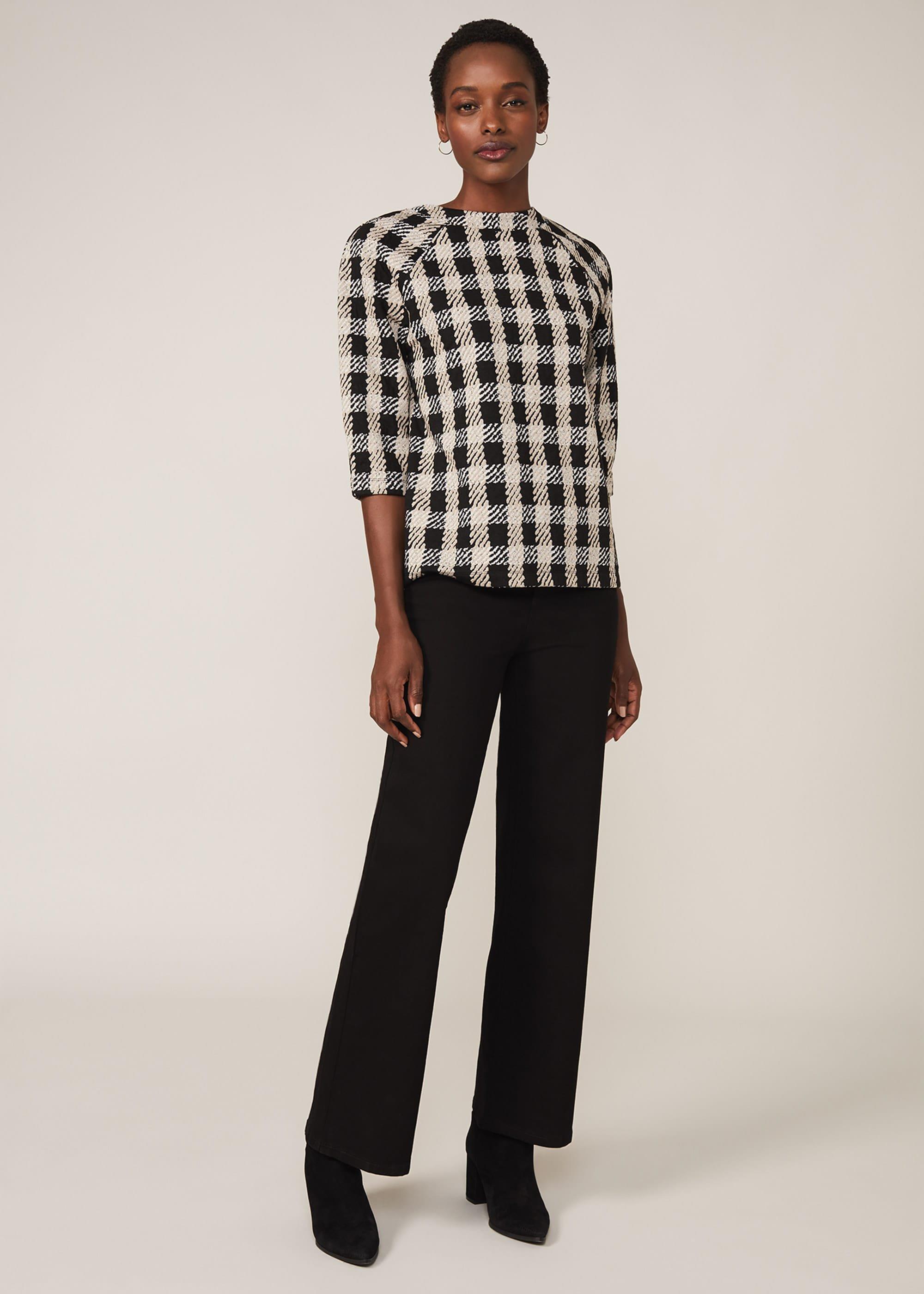 Check Jacquard Top