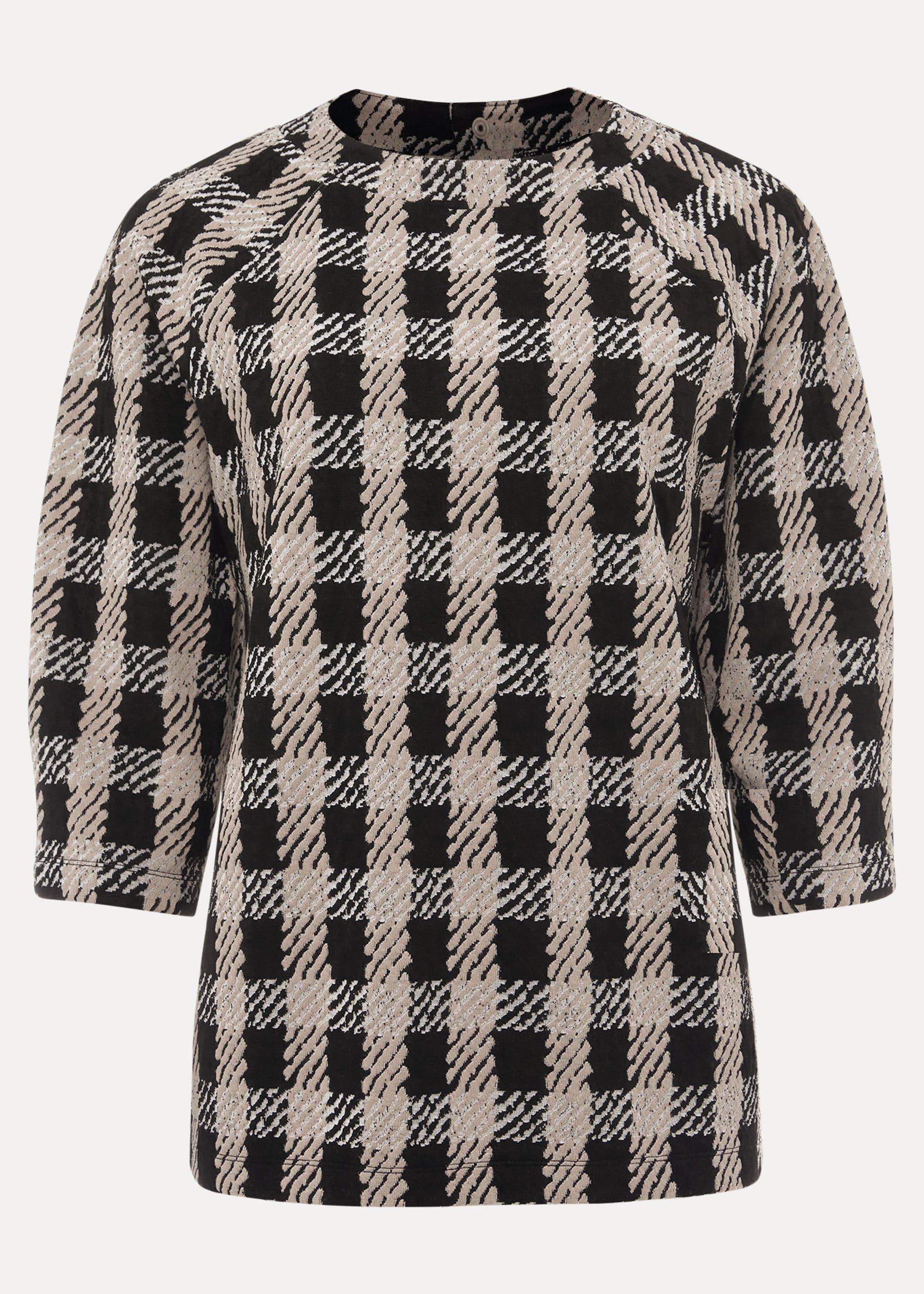 Check Jacquard Top