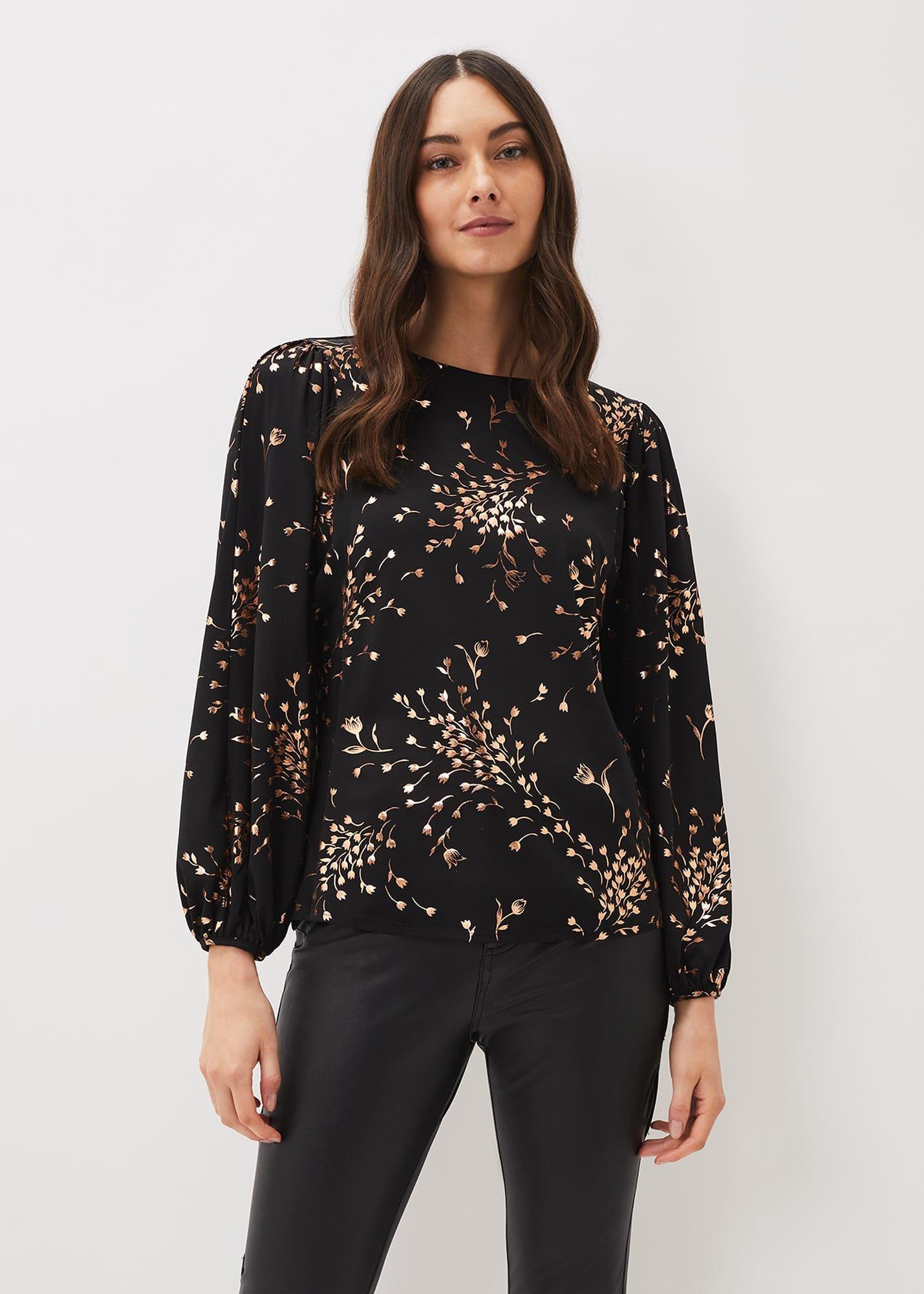 Jacinta Floral Foil Top