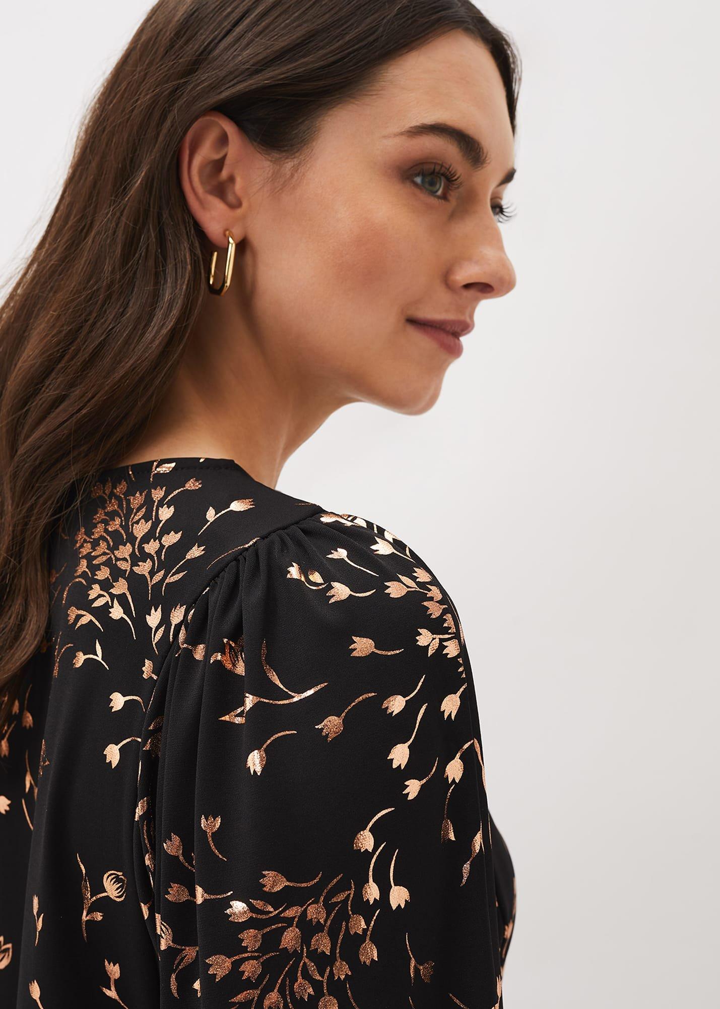 Jacinta Floral Foil Top