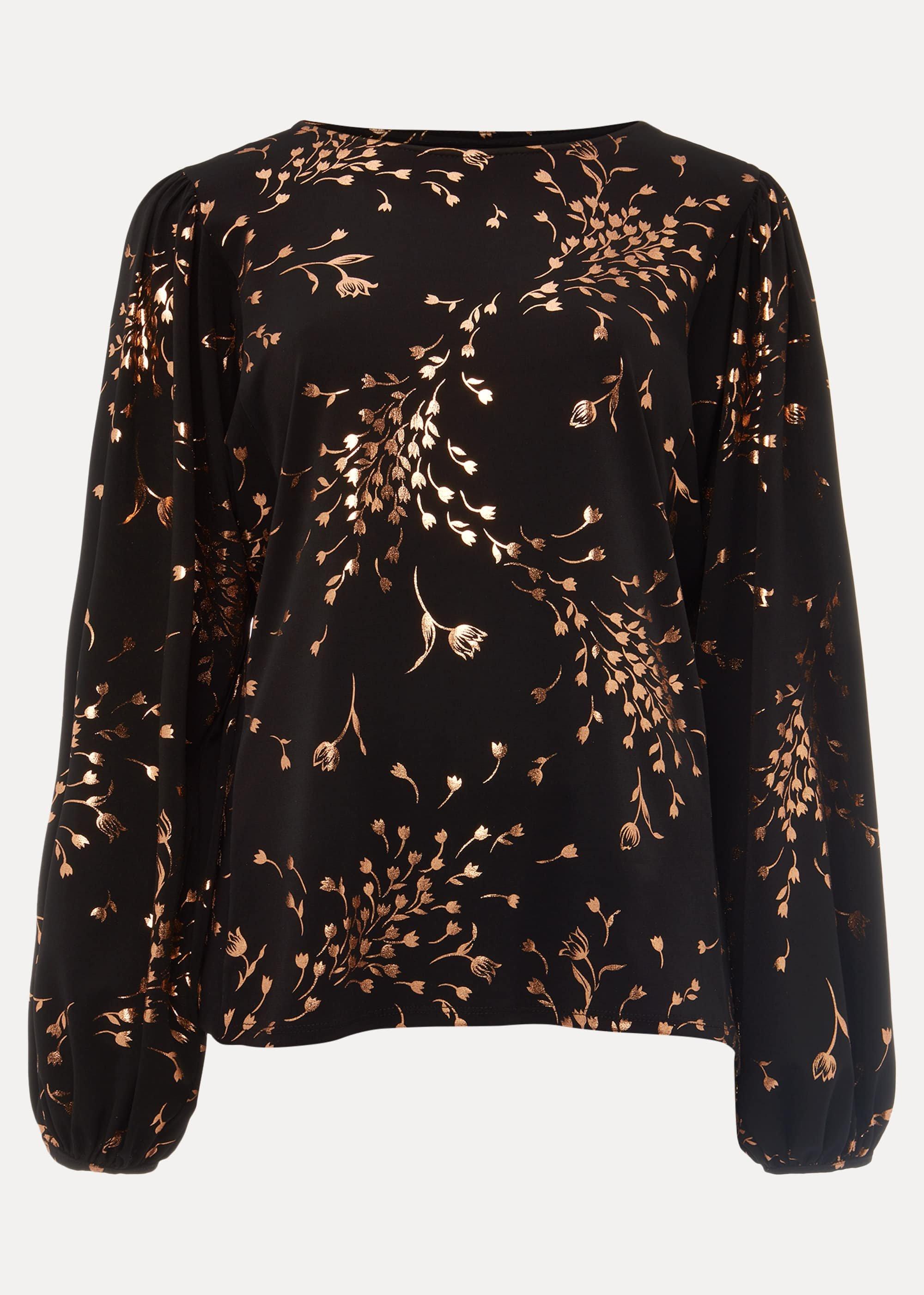 Jacinta Floral Foil Top