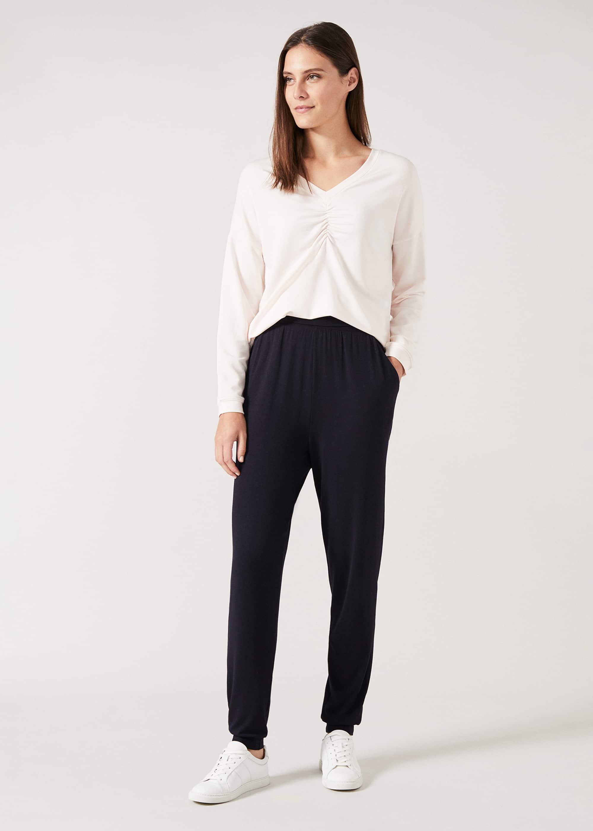 Ruched Front Sweat Top