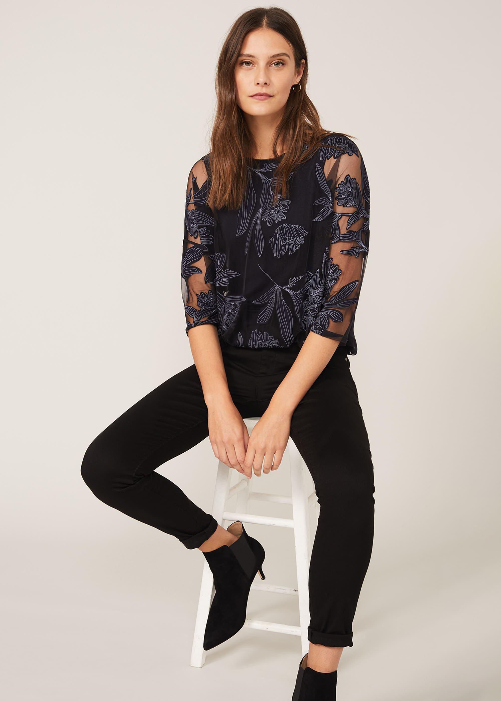Reine Print Burnout Top