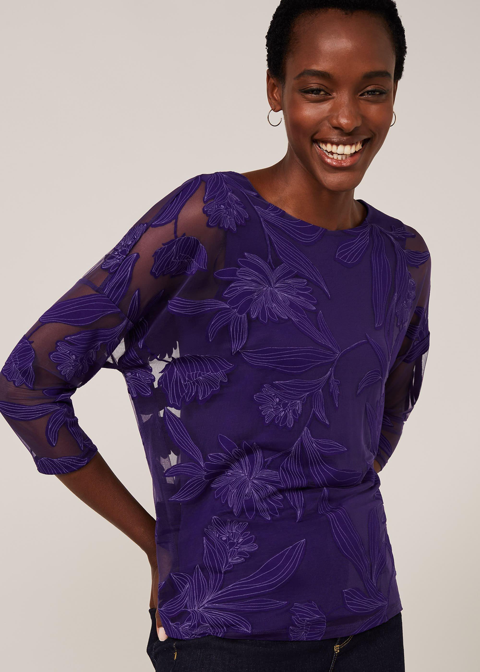Cerys Floral Burnout Top