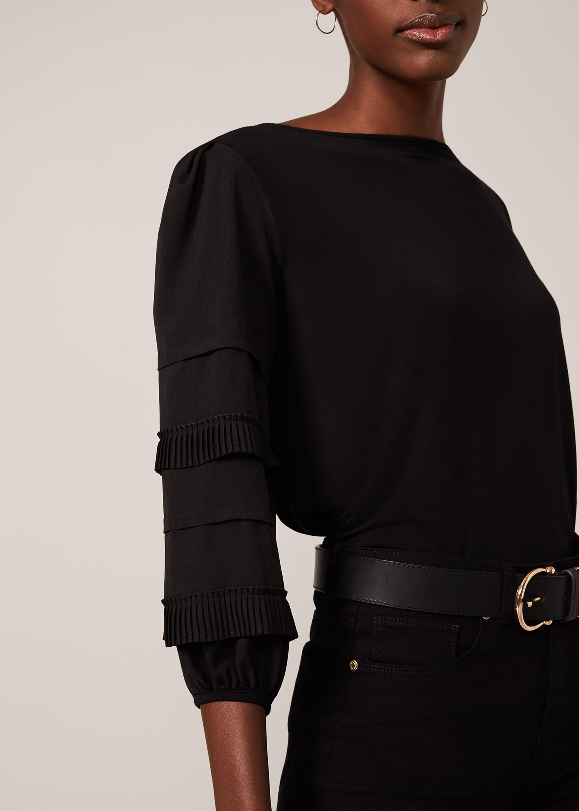Willow Woven Frill Sleeve Detail Top