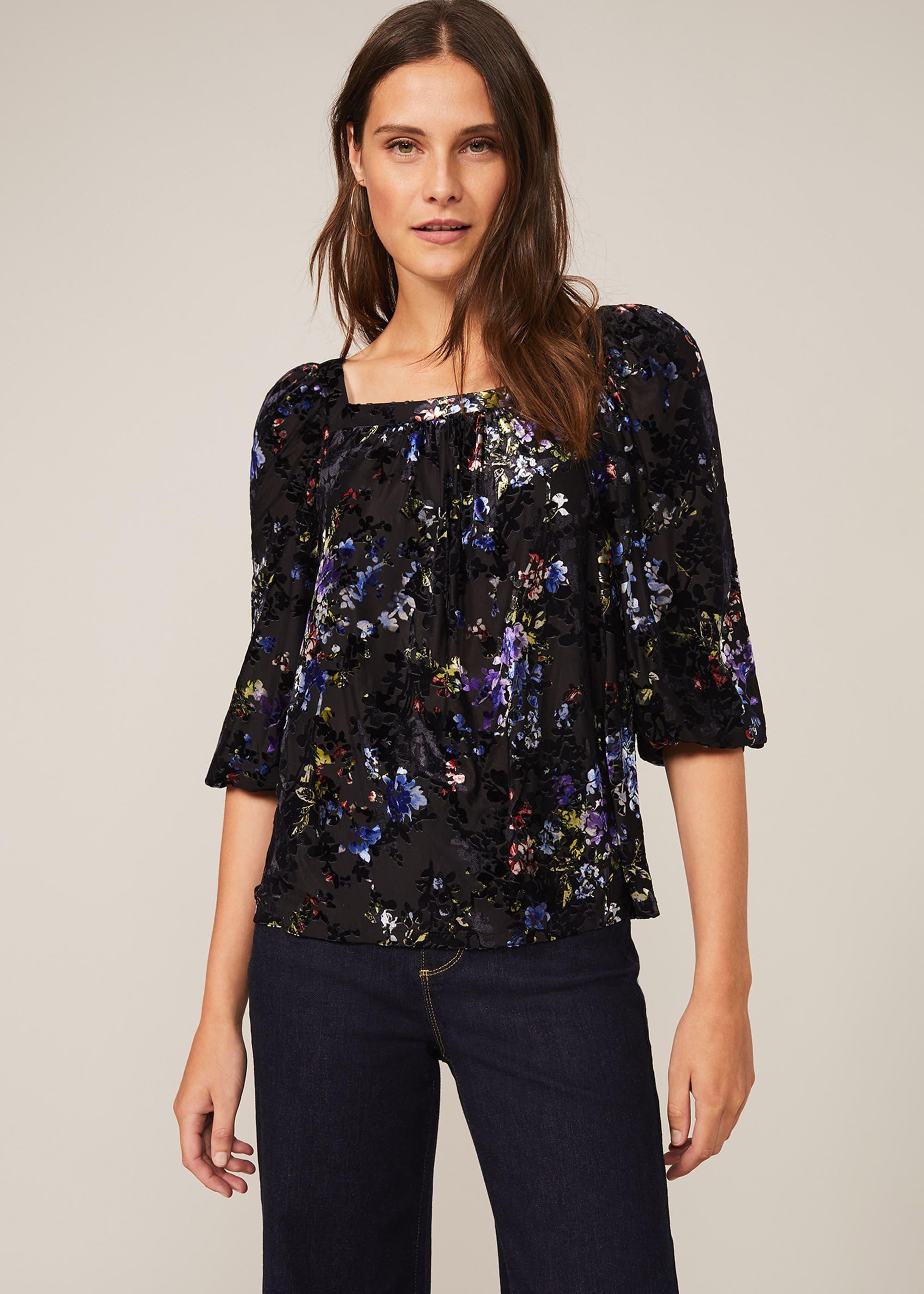 Alisa Square Neck Printed Top