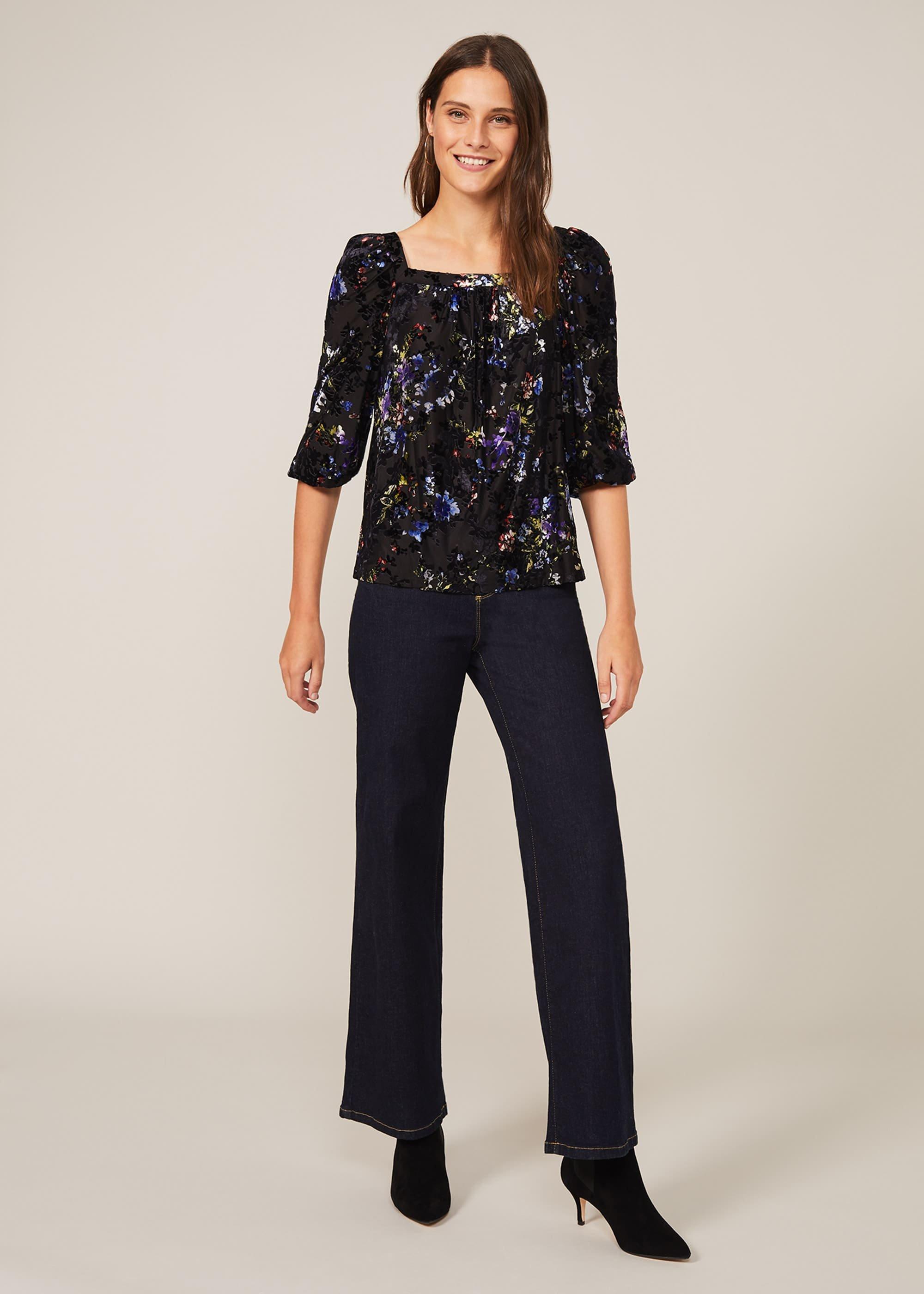 Alisa Square Neck Printed Top