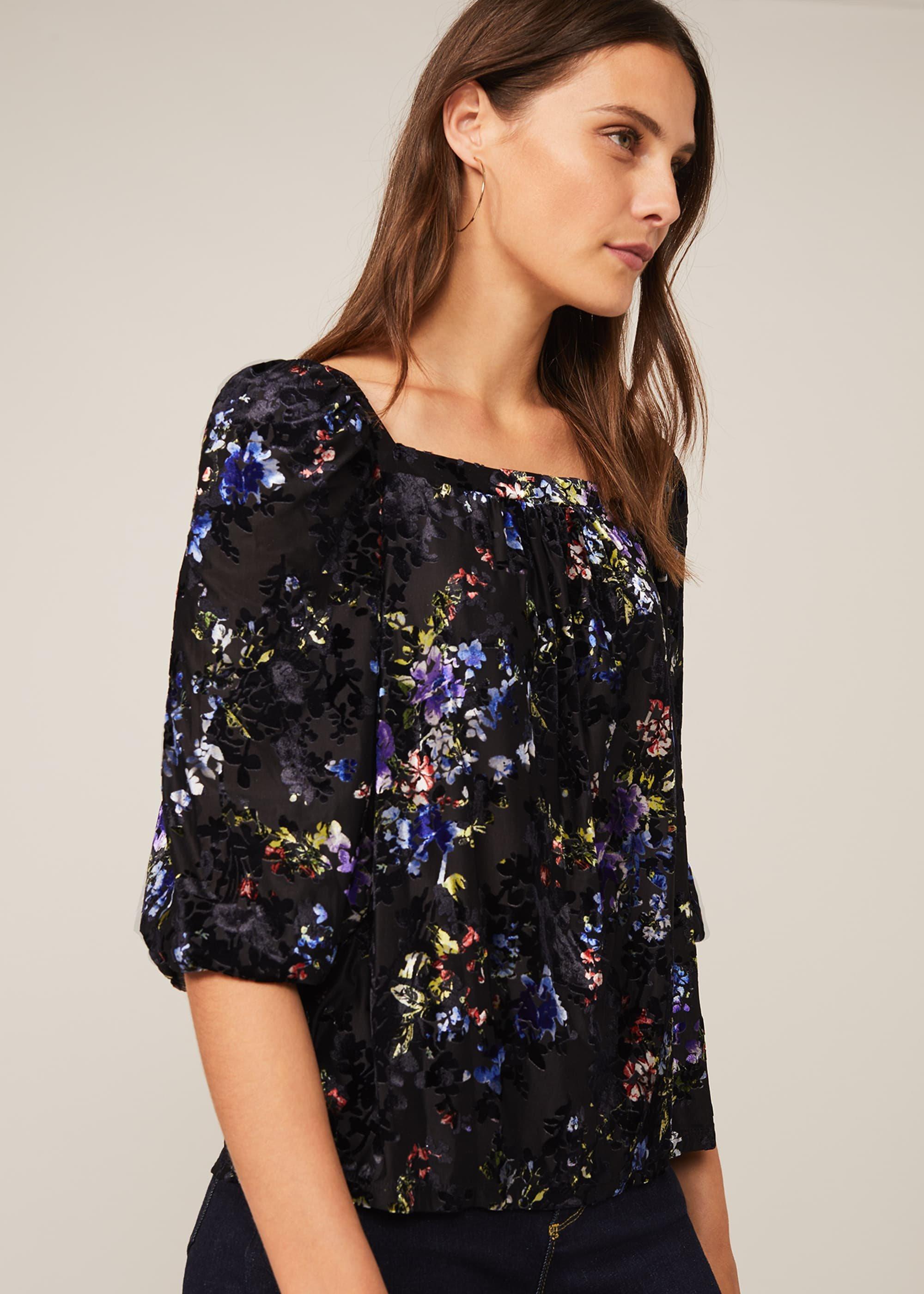 Alisa Square Neck Printed Top
