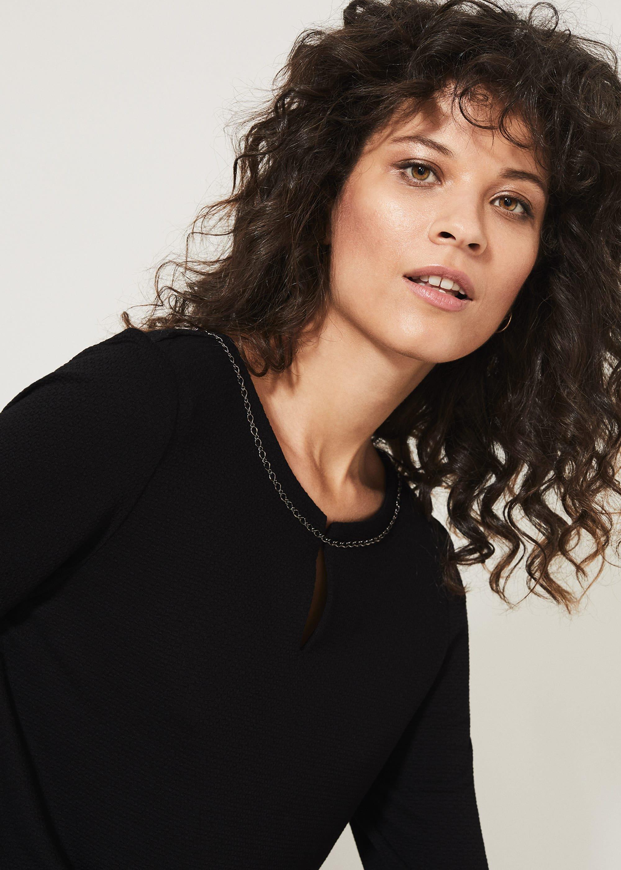 Seren Textured Chain Detail Top