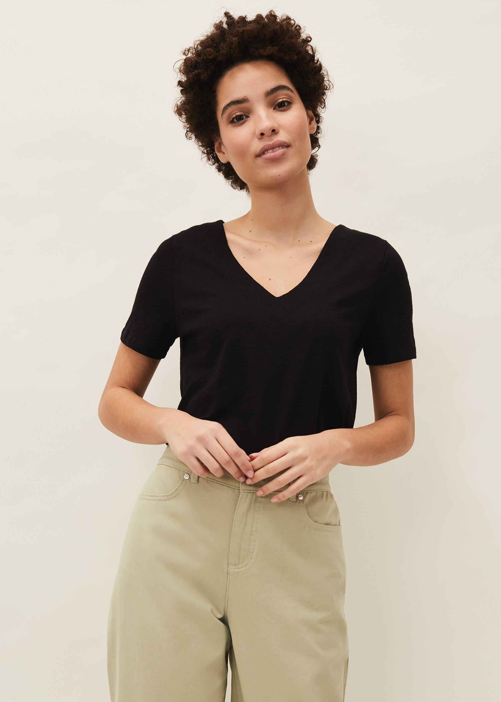 Elspeth V-Neck Cotton Top