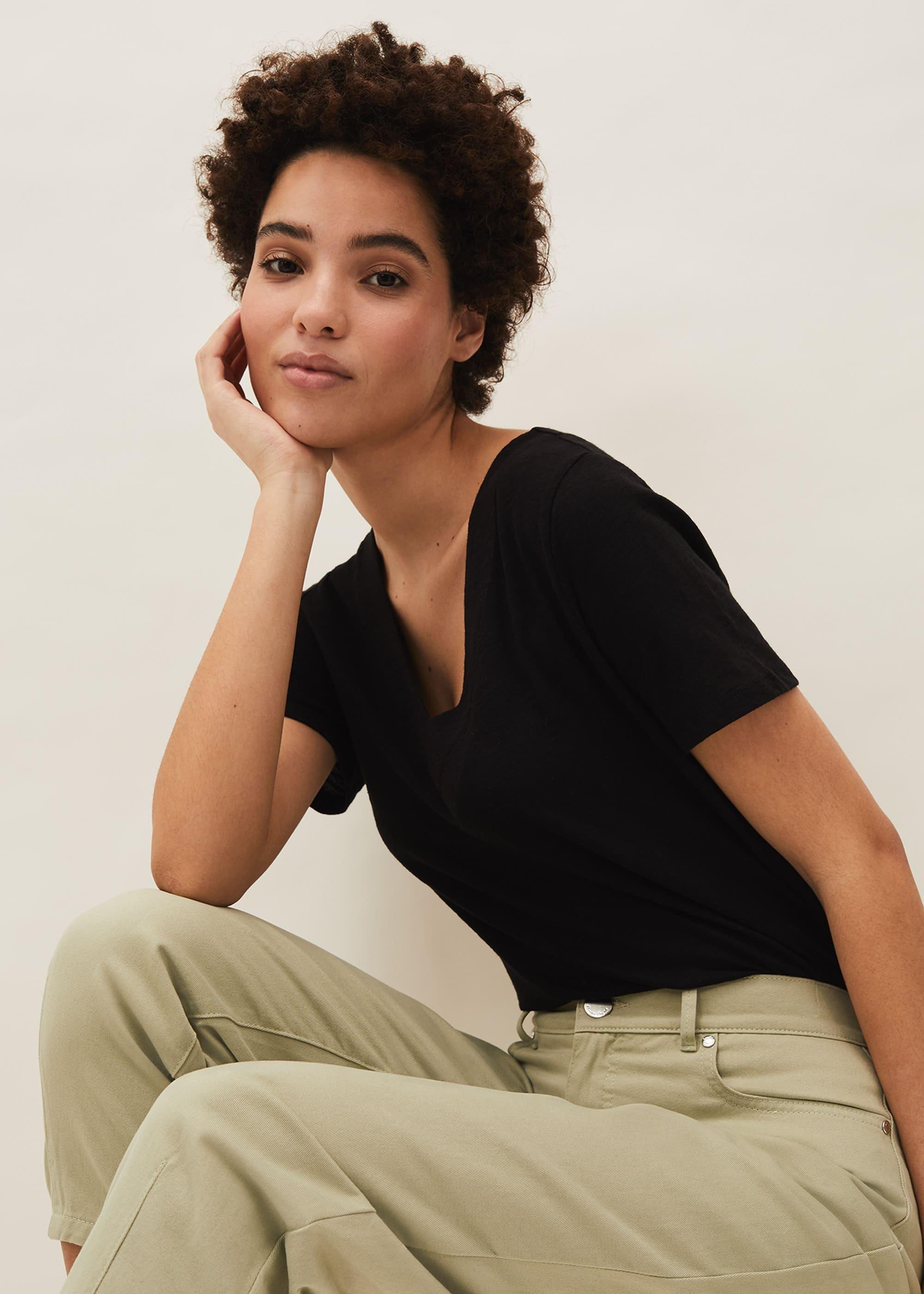 Elspeth V-Neck Cotton Top