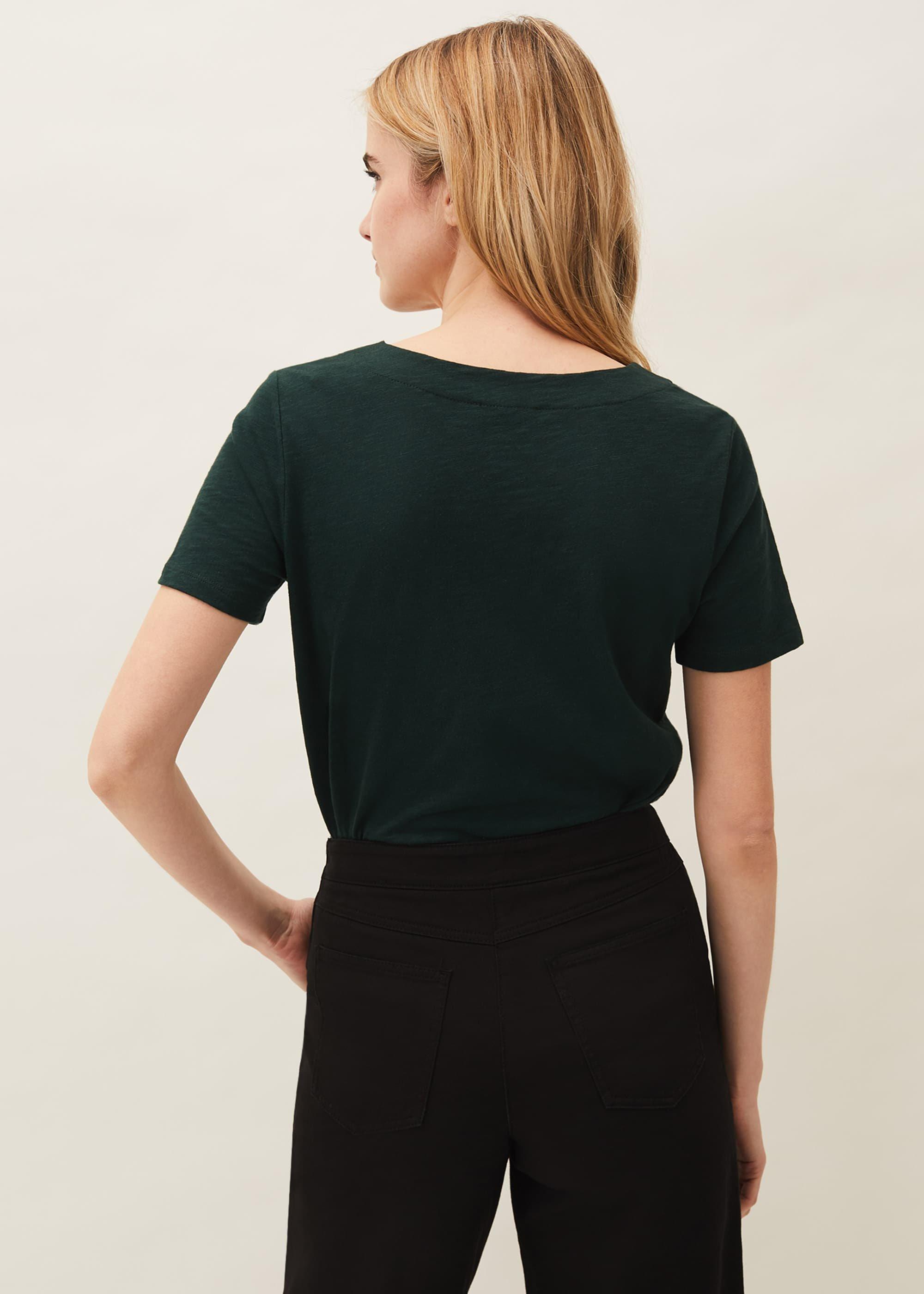 Elspeth V-Neck Cotton T-Shirt
