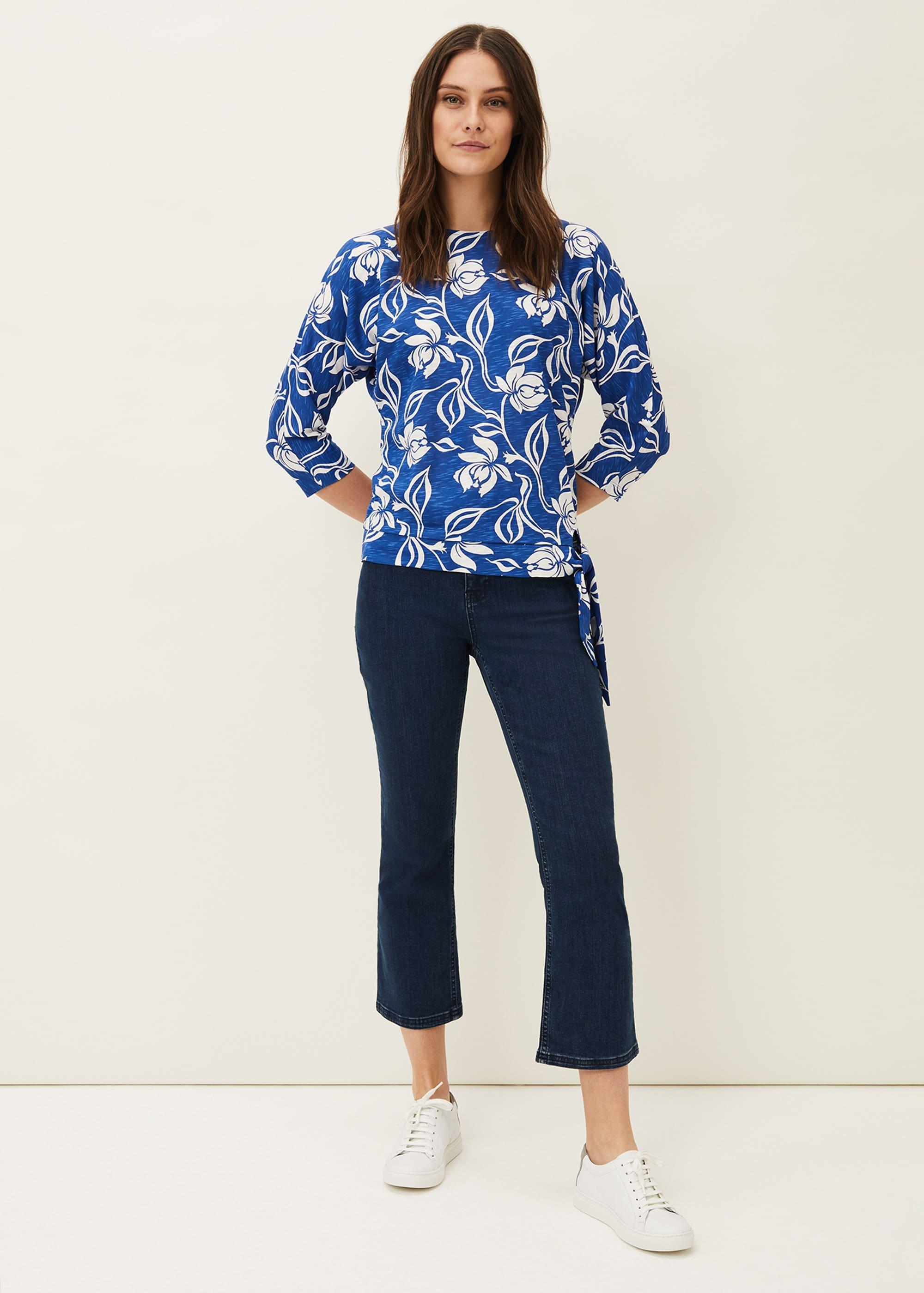 Cassidy Floral Printed Tie Hem Top
