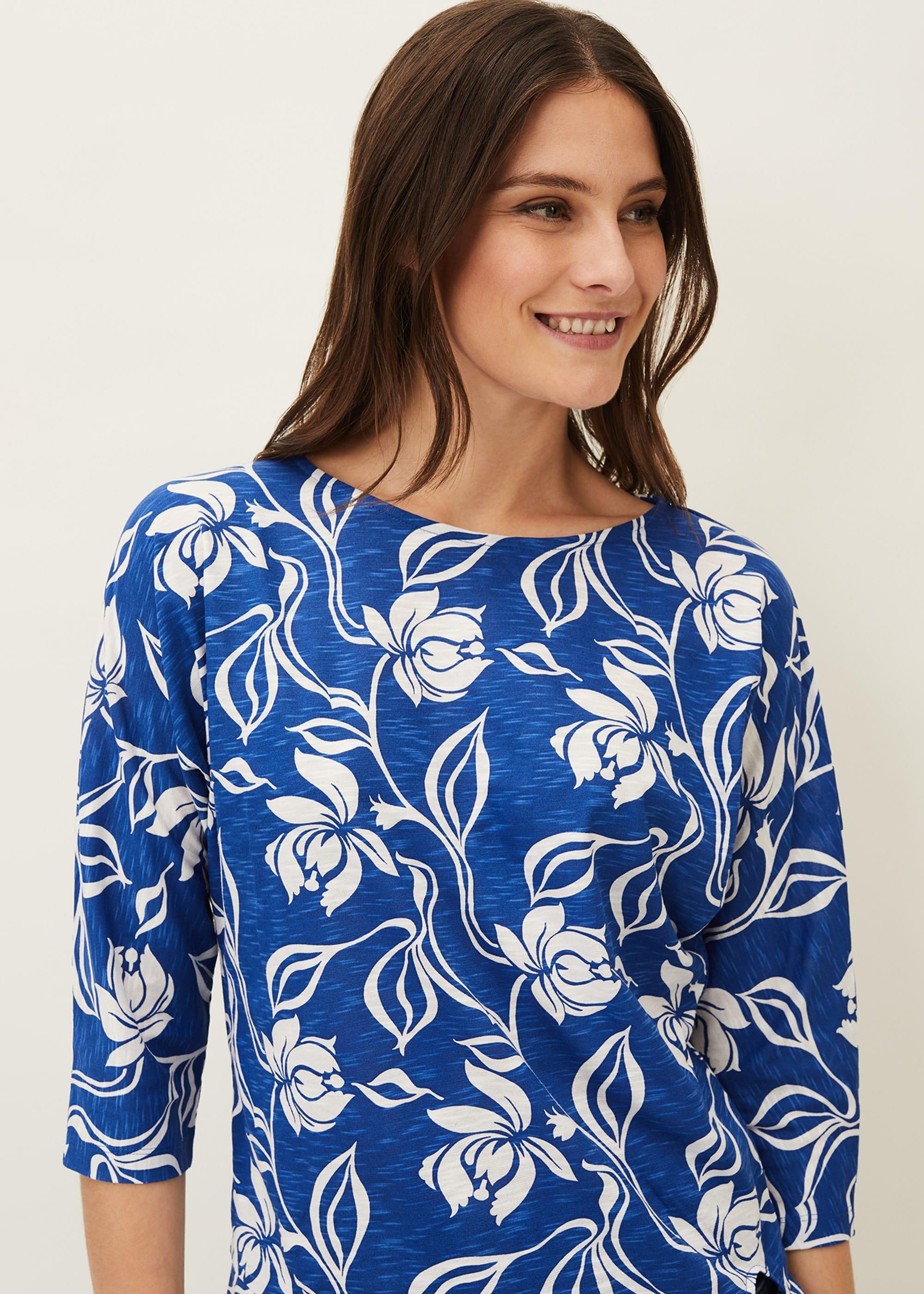 Cassidy Floral Printed Tie Hem Top