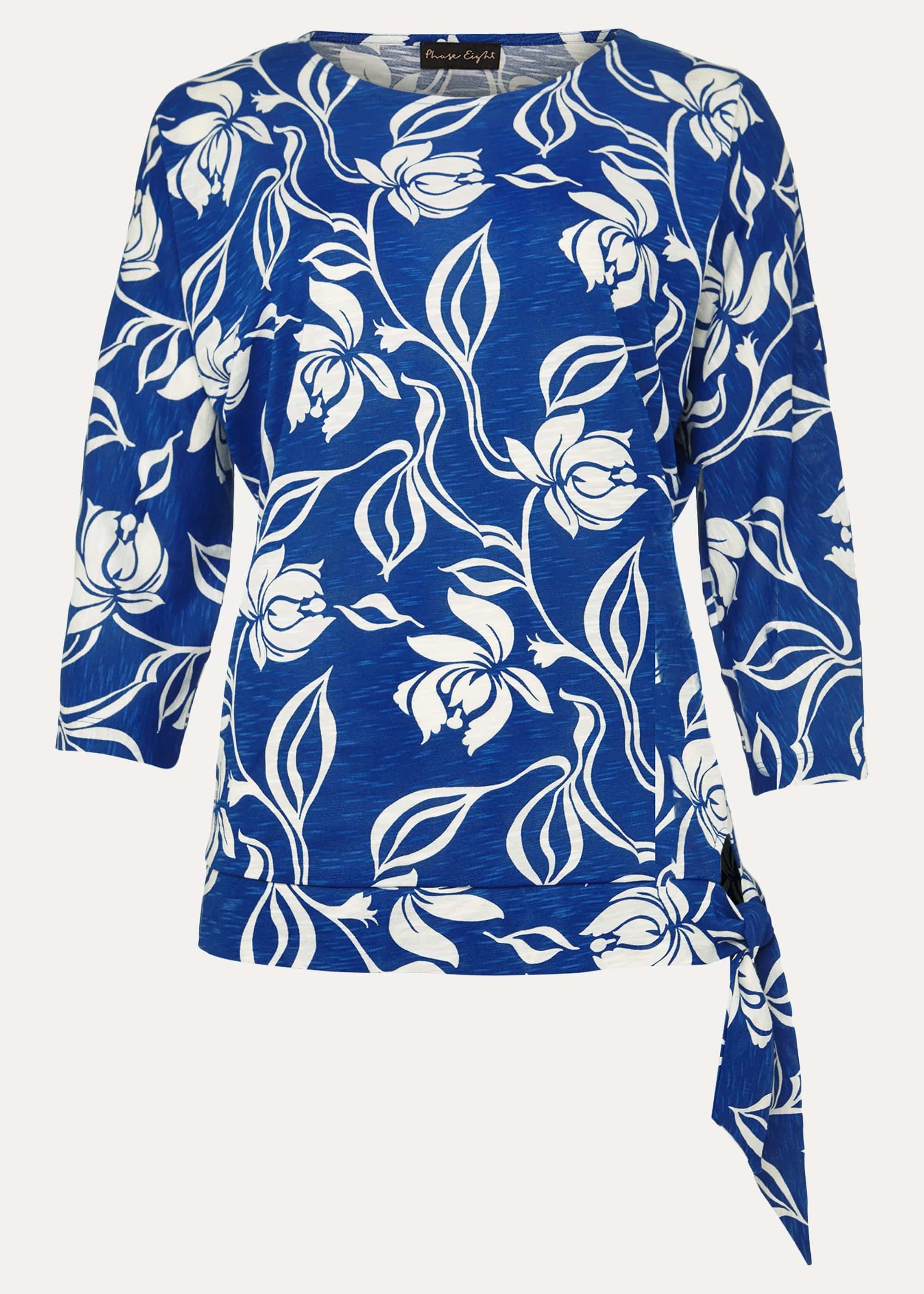 Cassidy Floral Printed Tie Hem Top