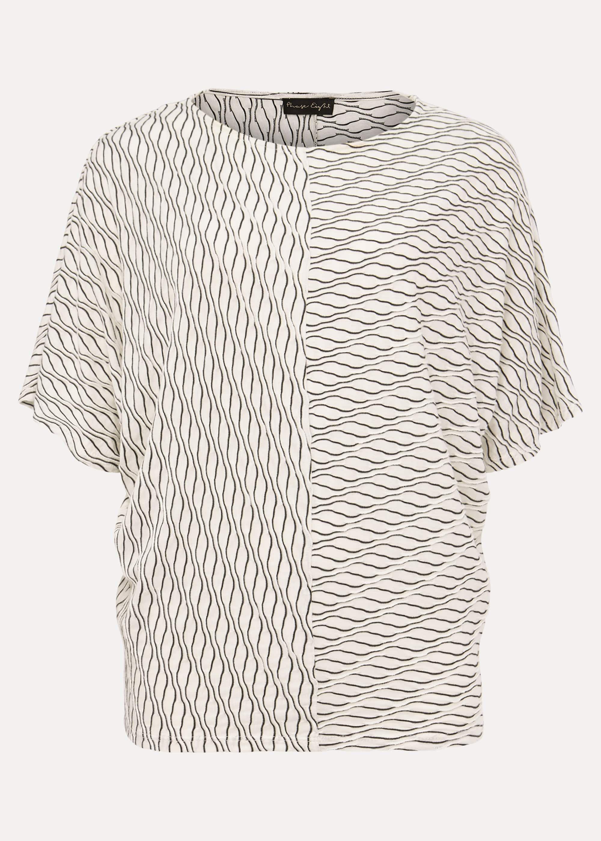 Mollie Cutabout Stripe Textured Top