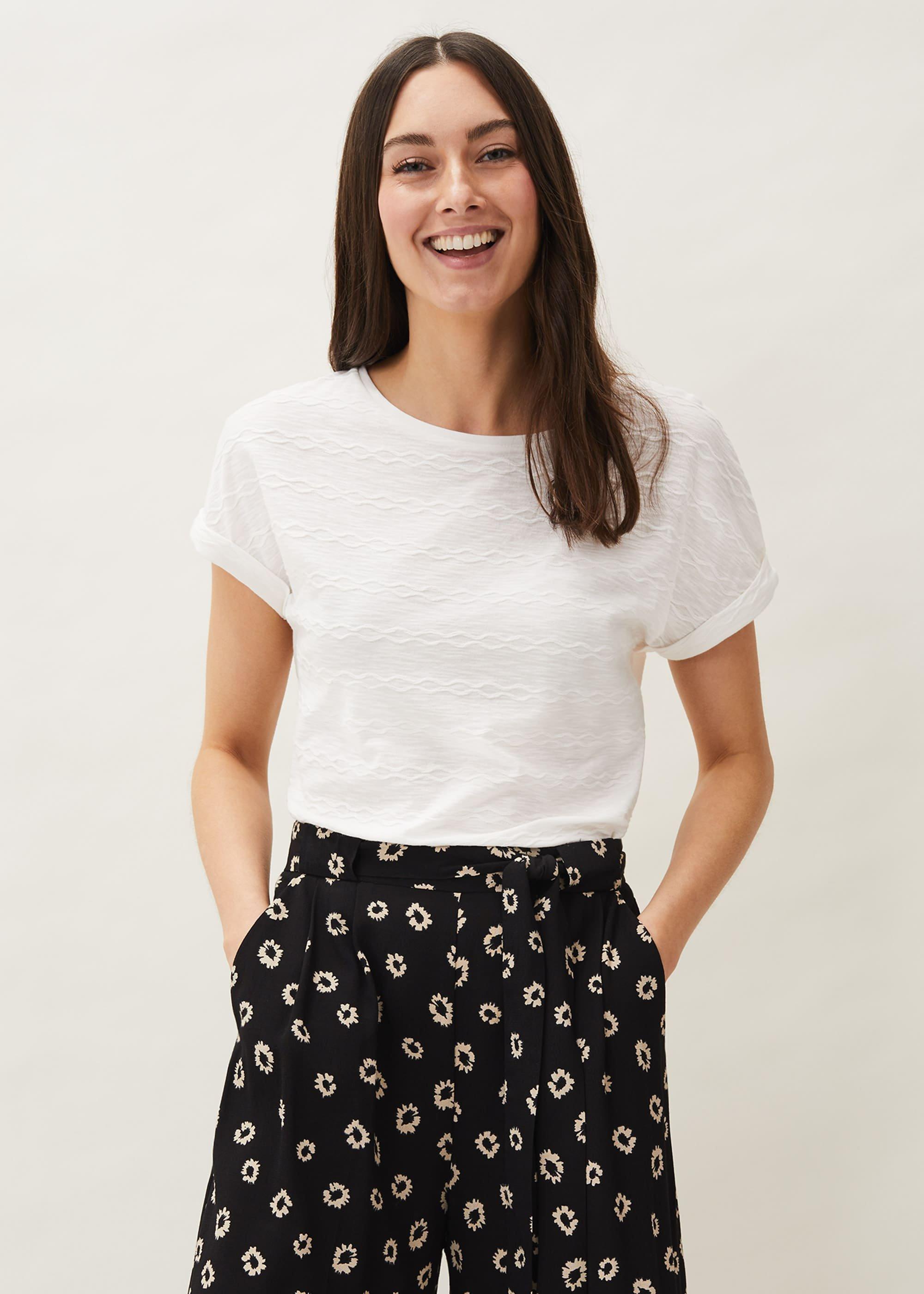 Faye Textured Jersey Top