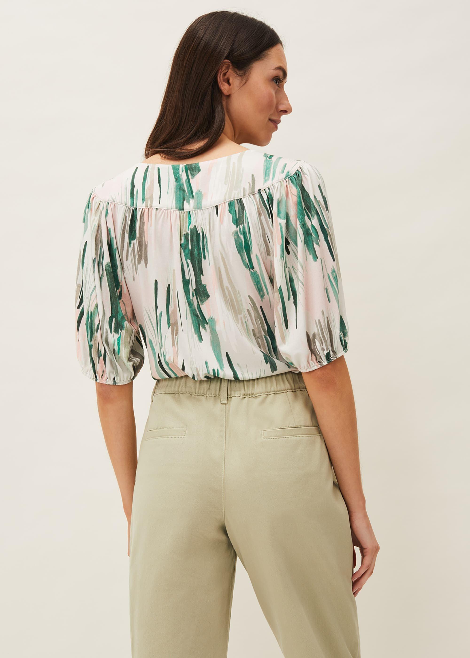 Zola Abstract Print Top