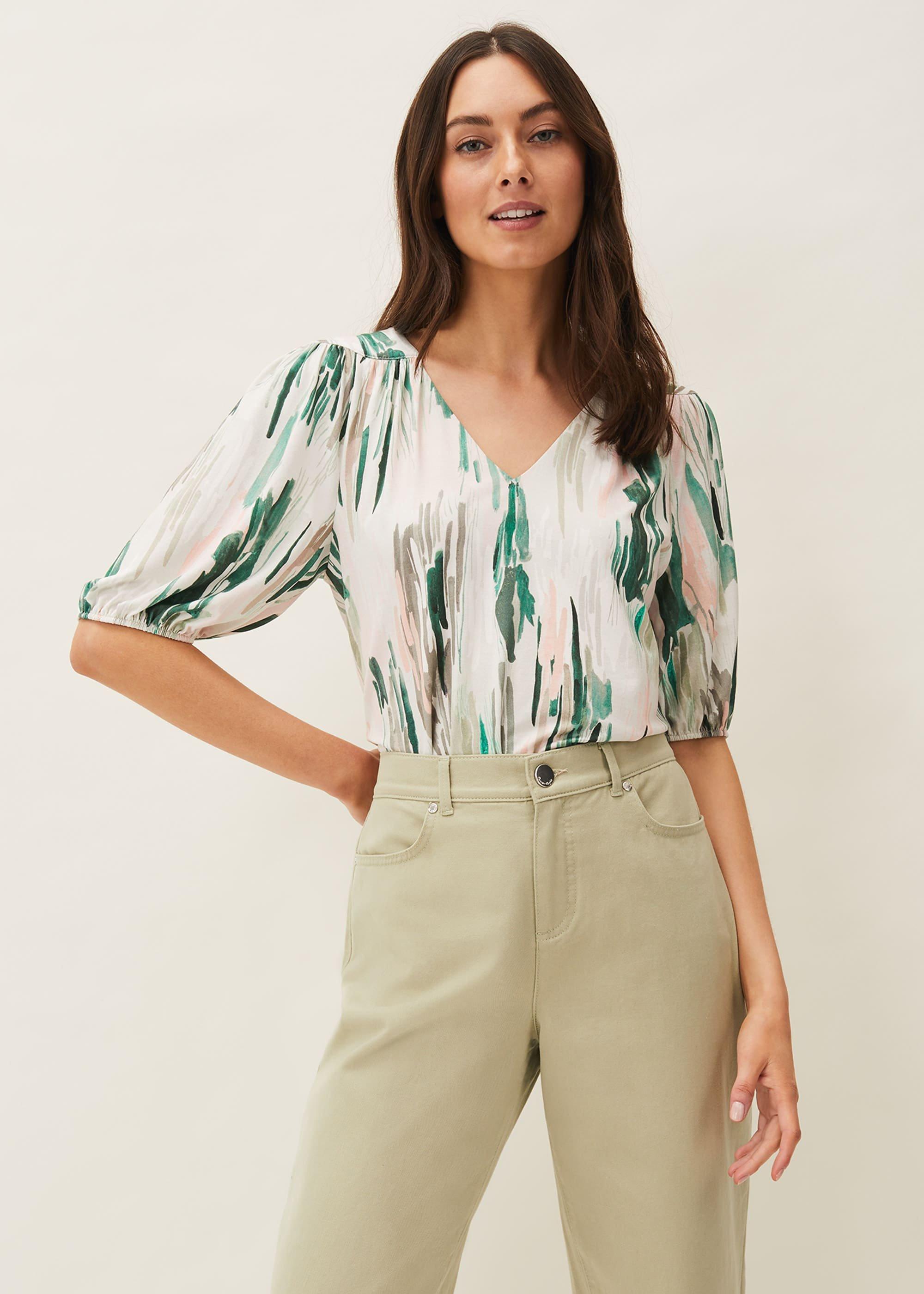 Zola Abstract Print Top