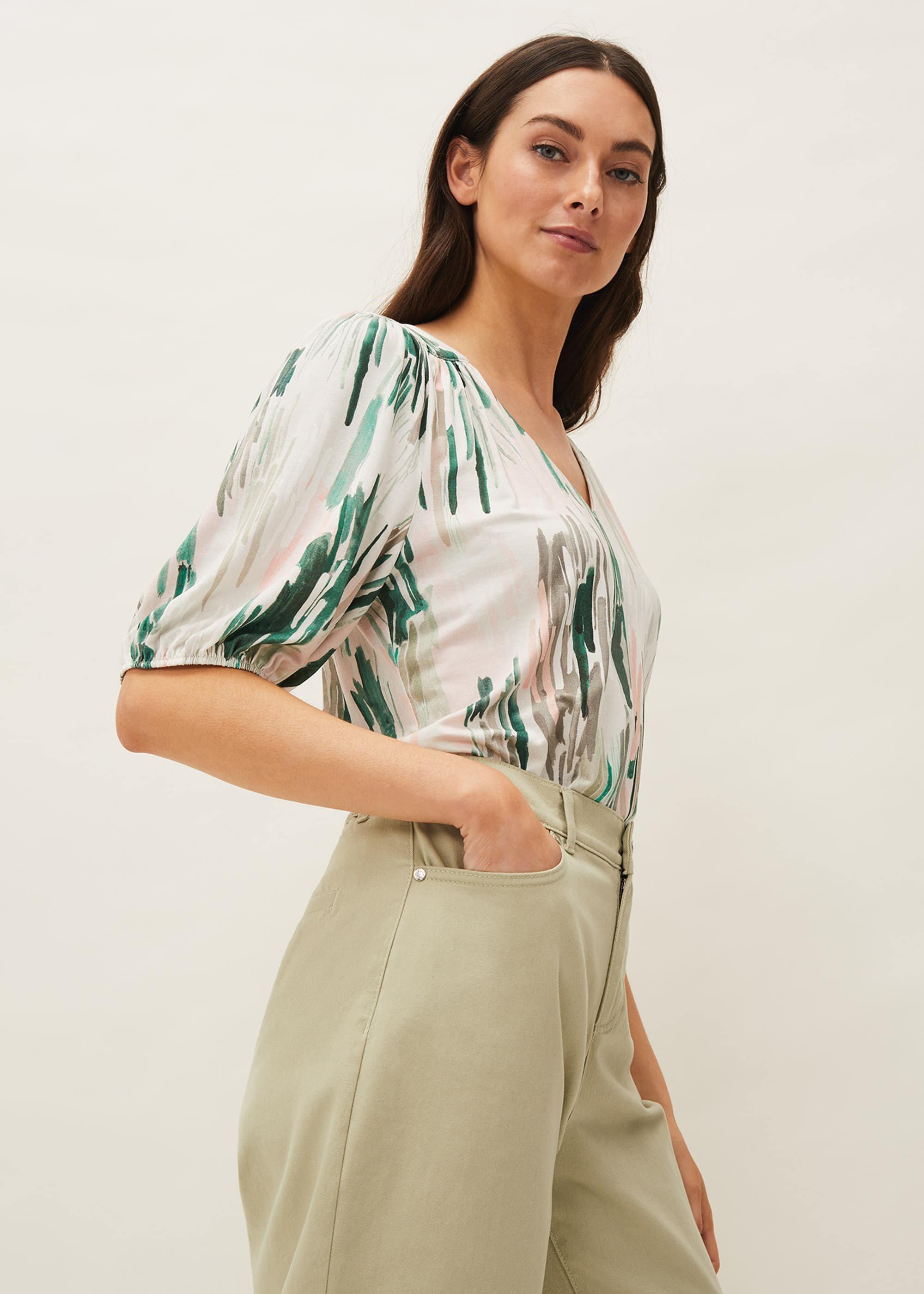 Zola Abstract Print Top