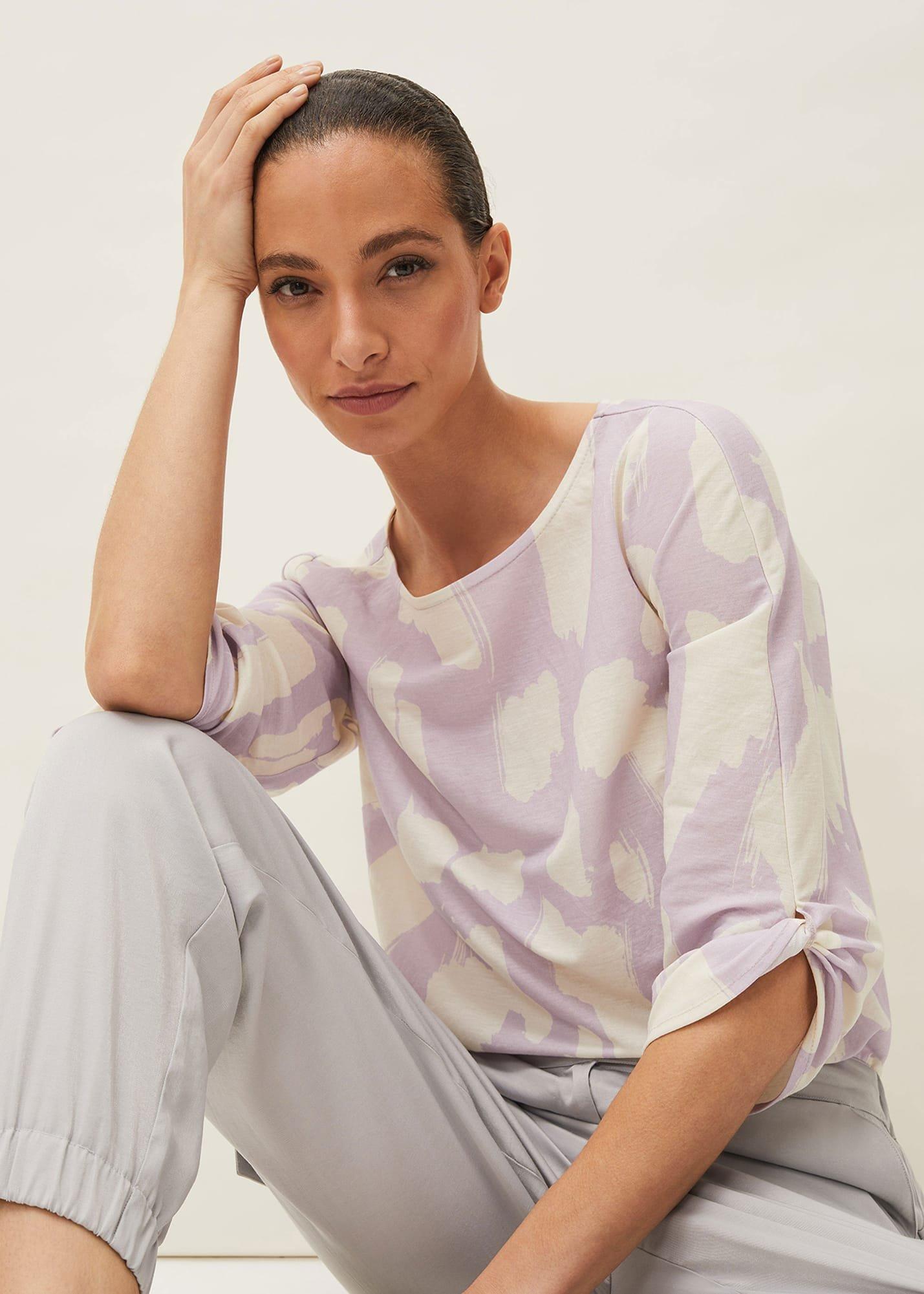 Rea Printed Jersey Top