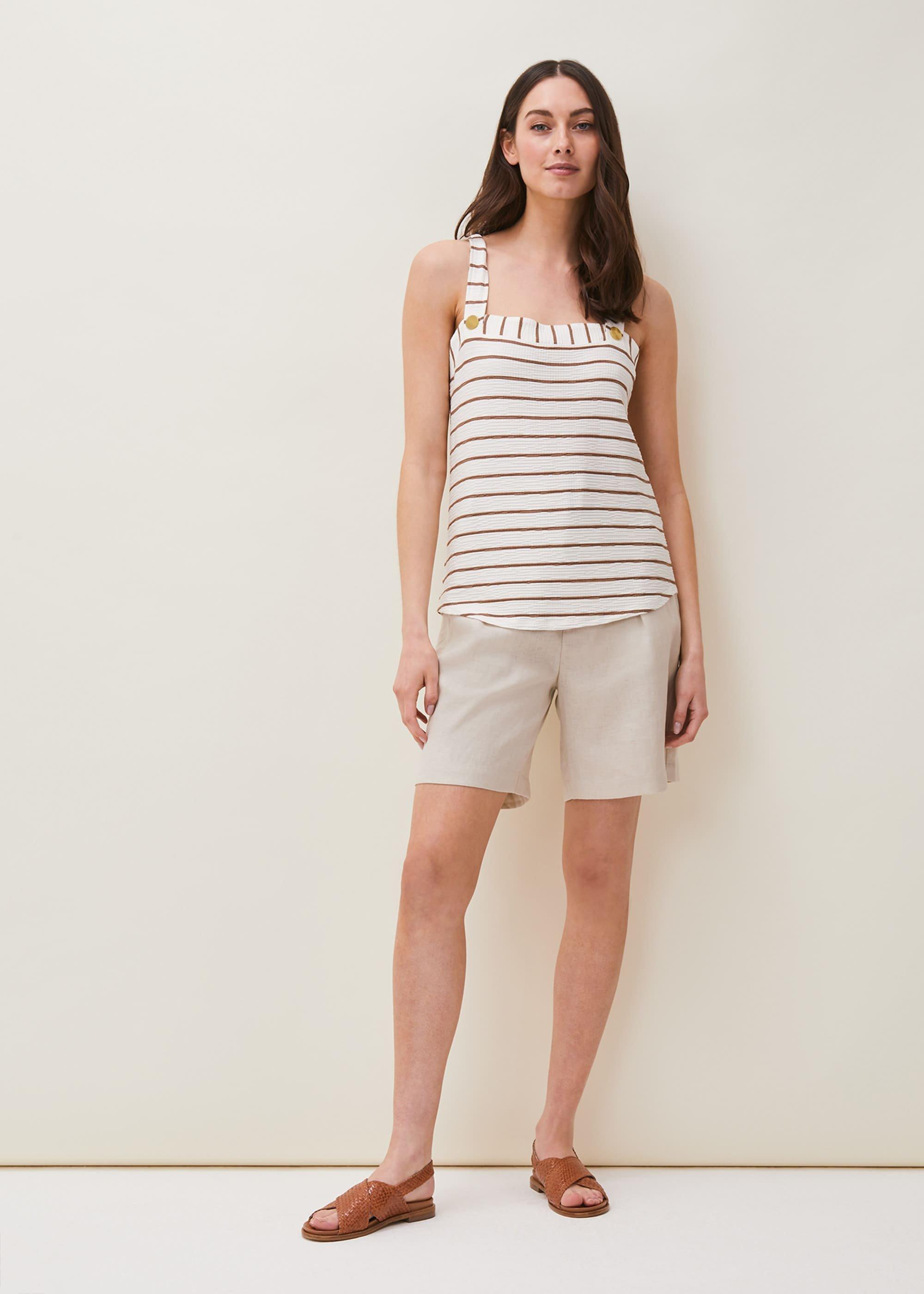 Nolana Textured Stripe Vest Top