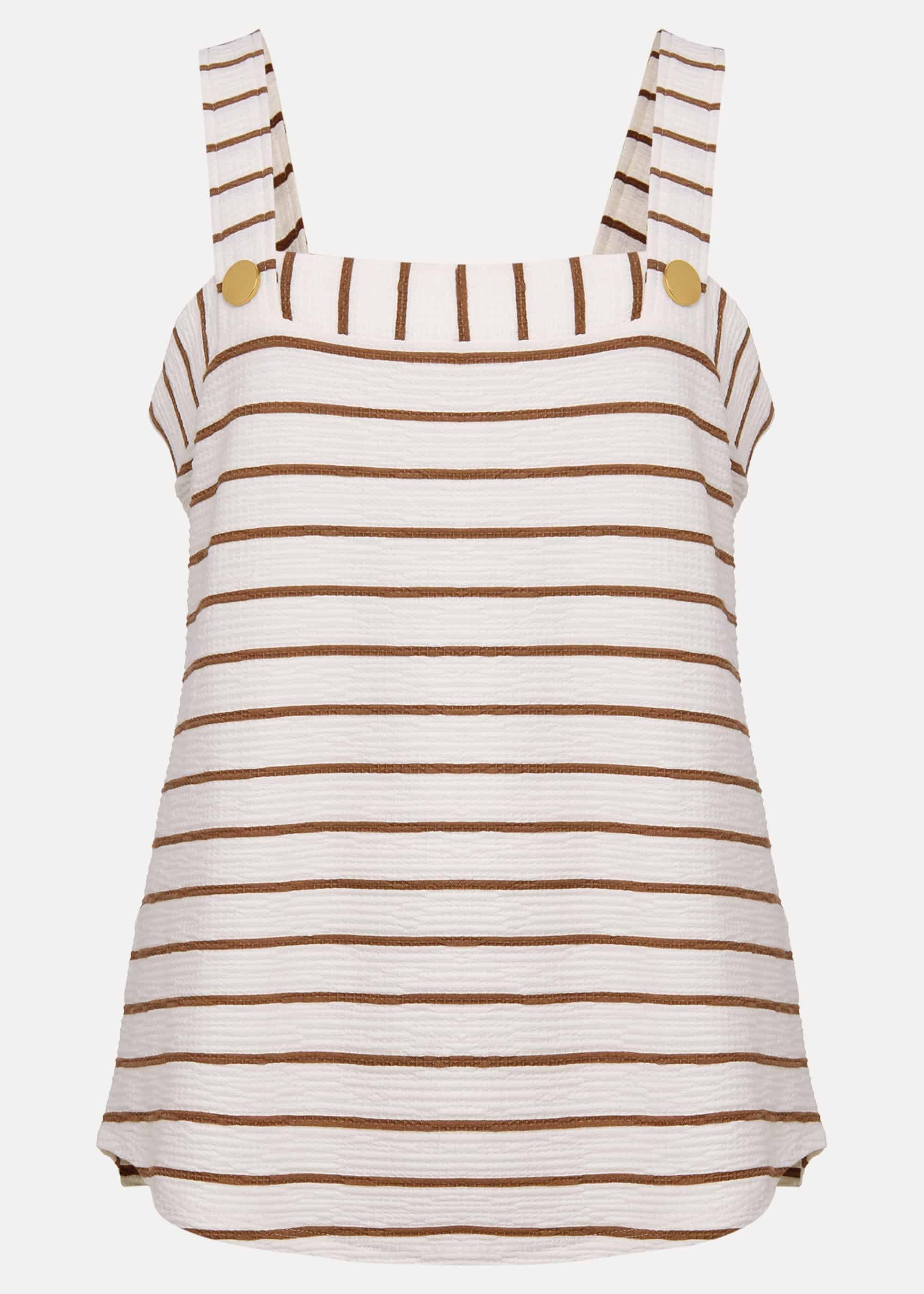 Nolana Textured Stripe Vest Top