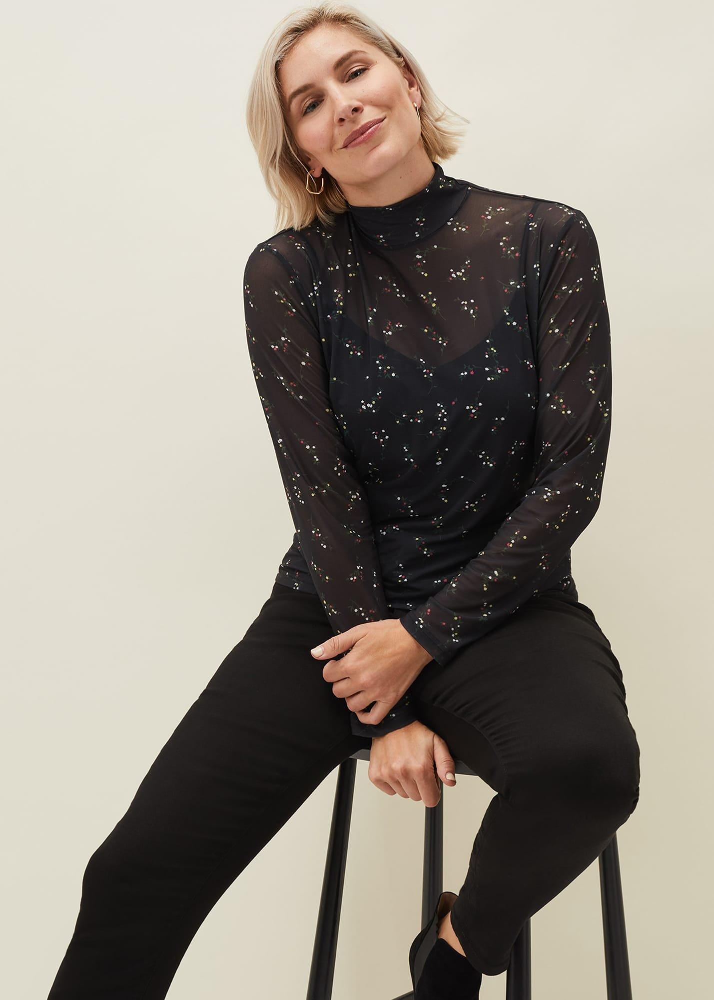 Kelby Floral Mesh Top