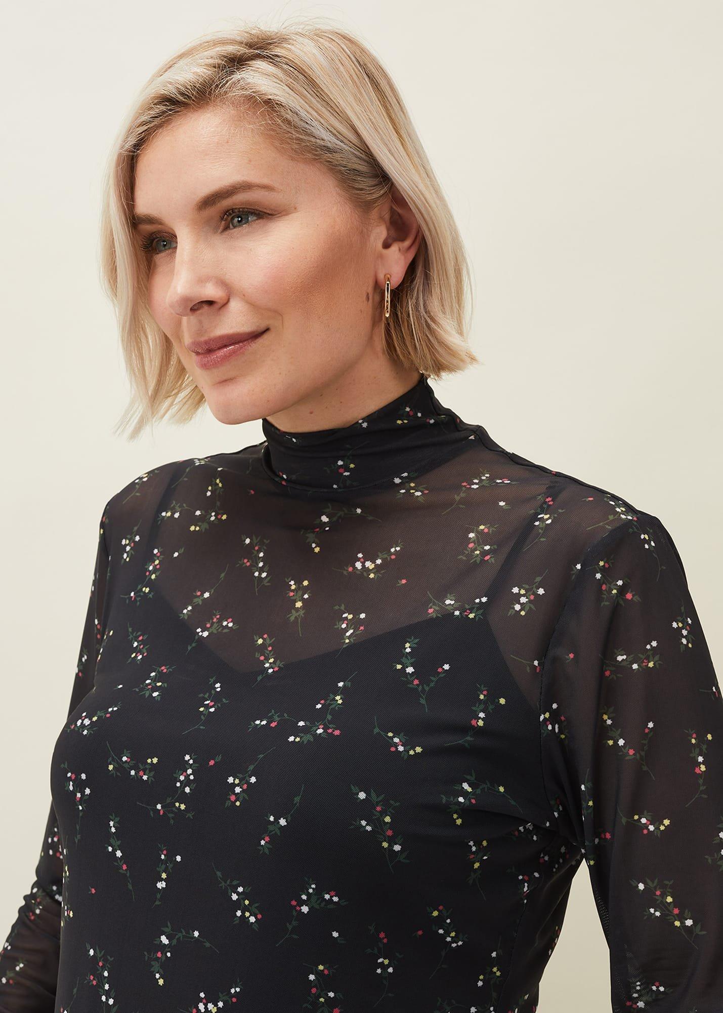 Kelby Floral Mesh Top