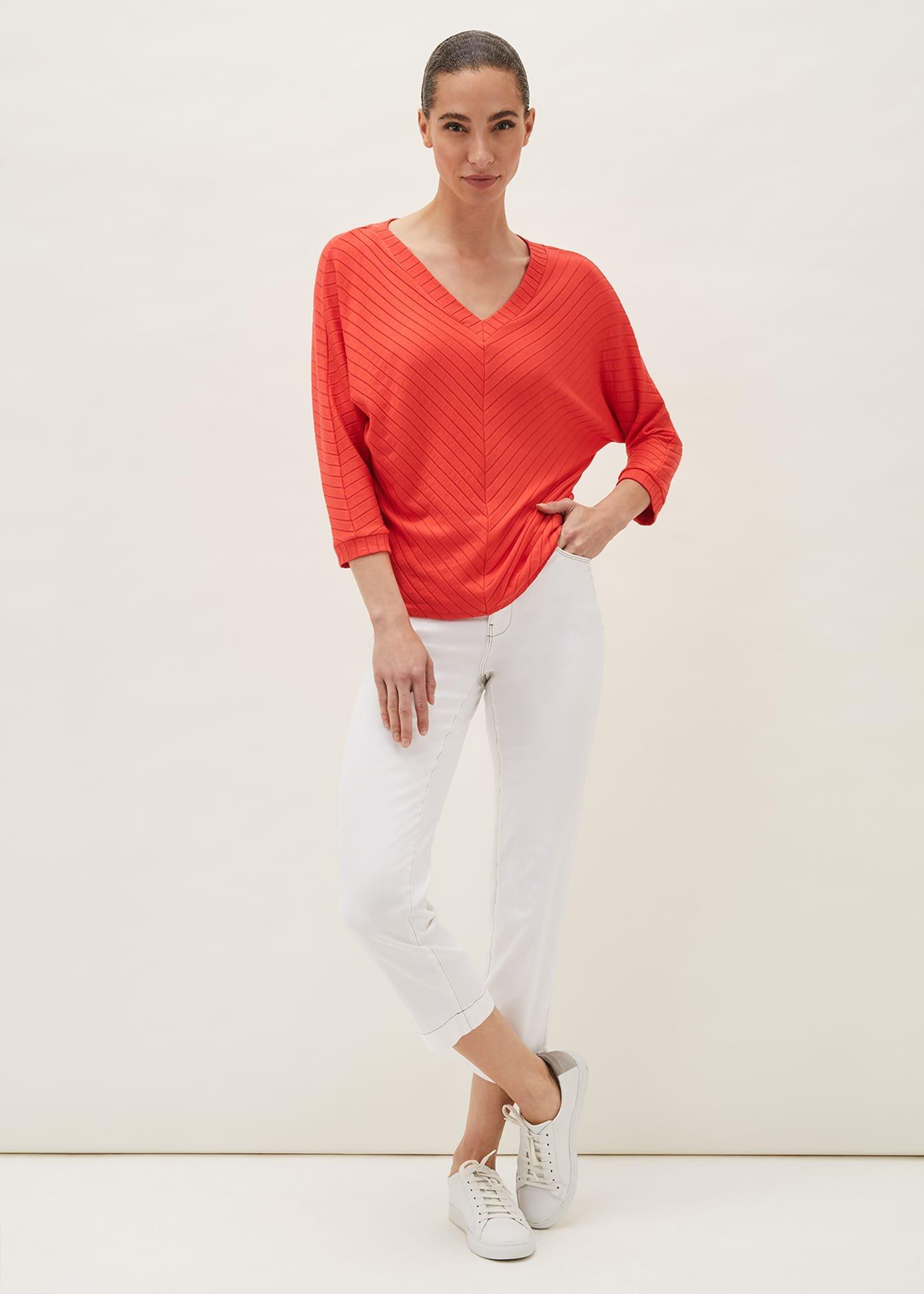 Ana V-Neck Ribbed Top