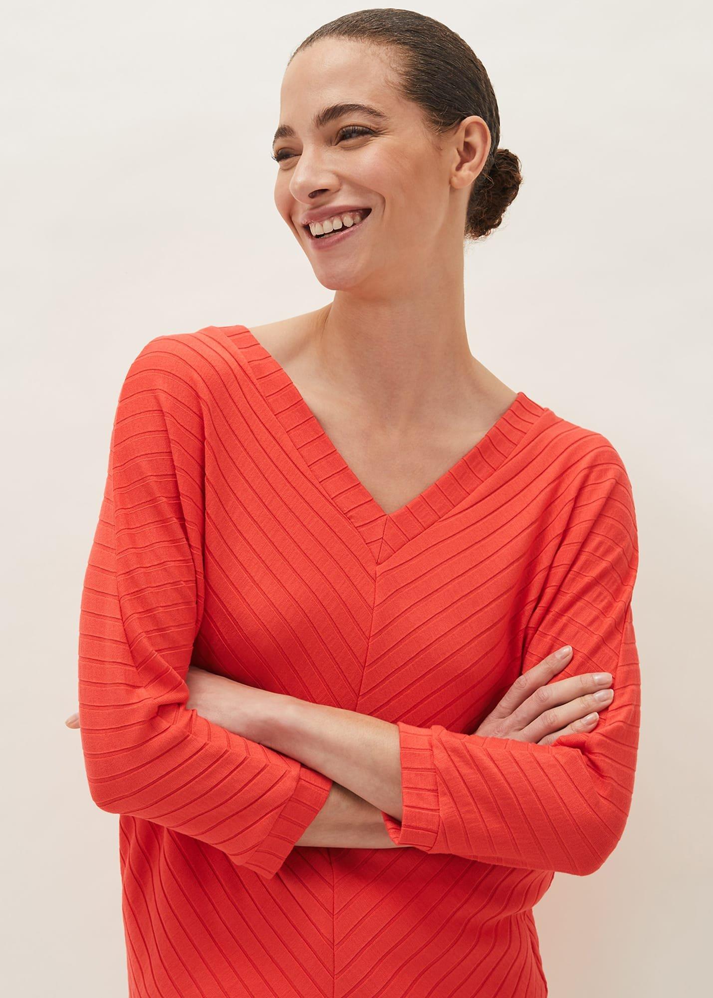 Ana V-Neck Ribbed Top