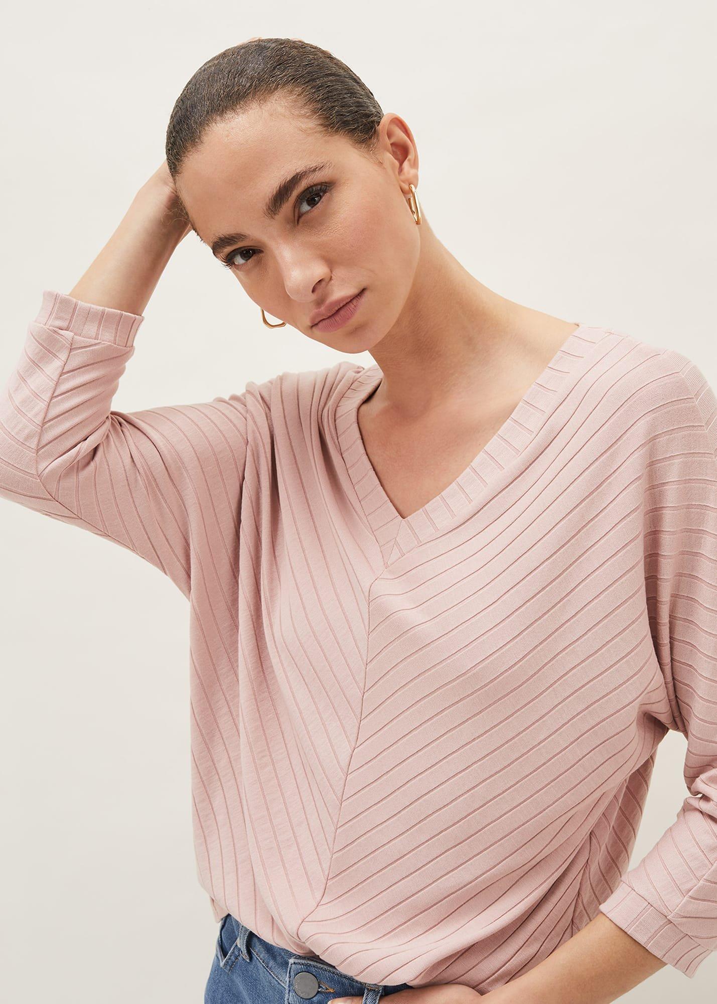 Ana V-Neck Ribbed Top