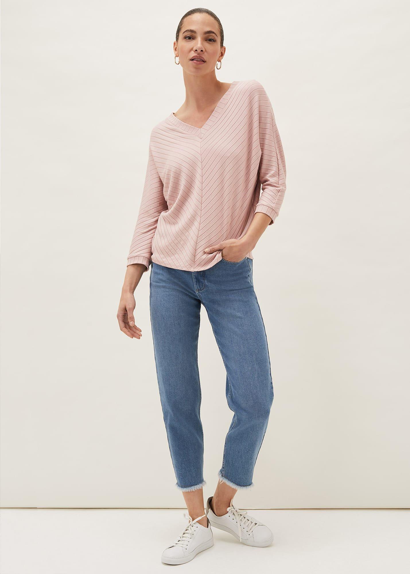 Ana V-Neck Ribbed Top