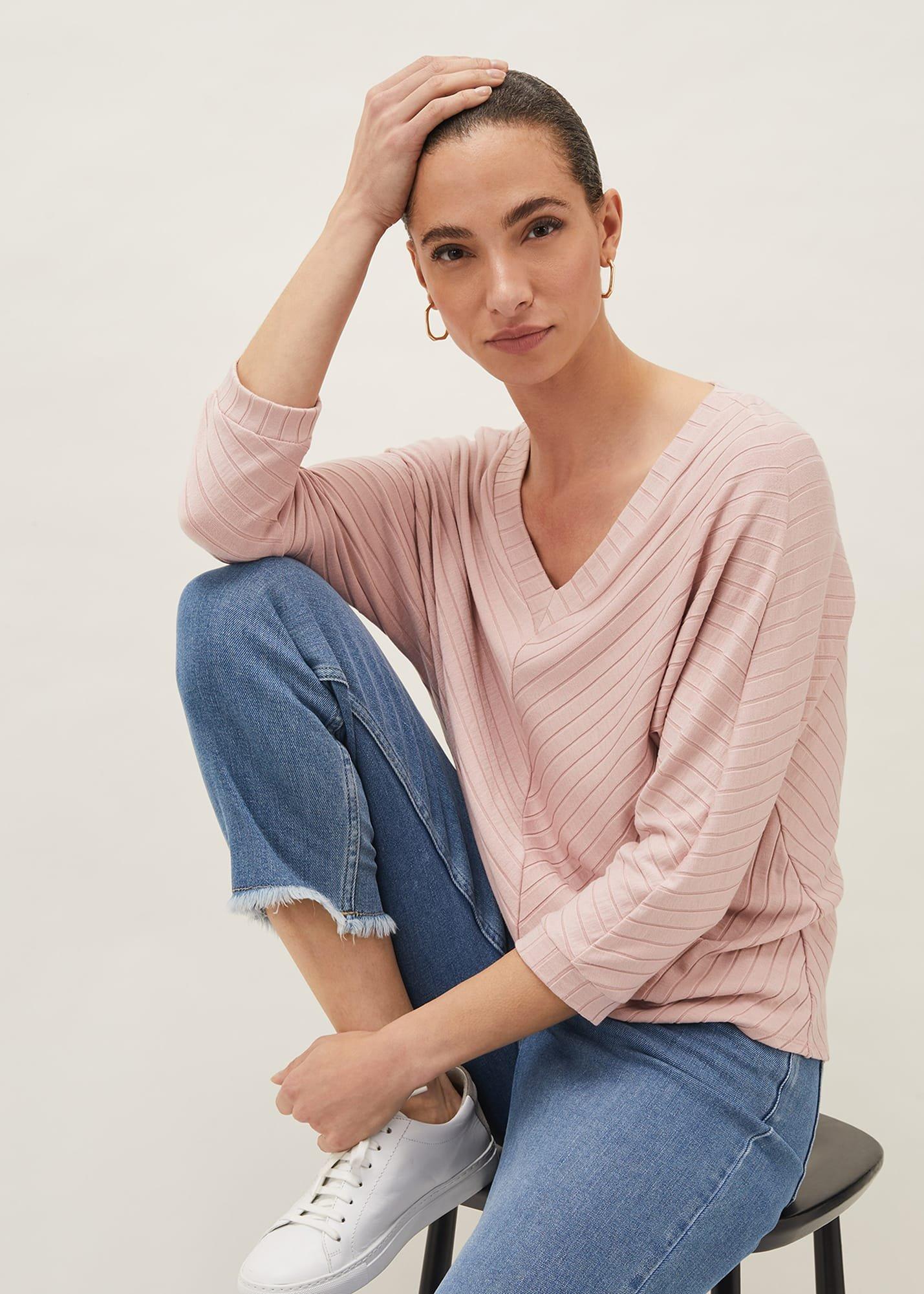 Ana V-Neck Ribbed Top