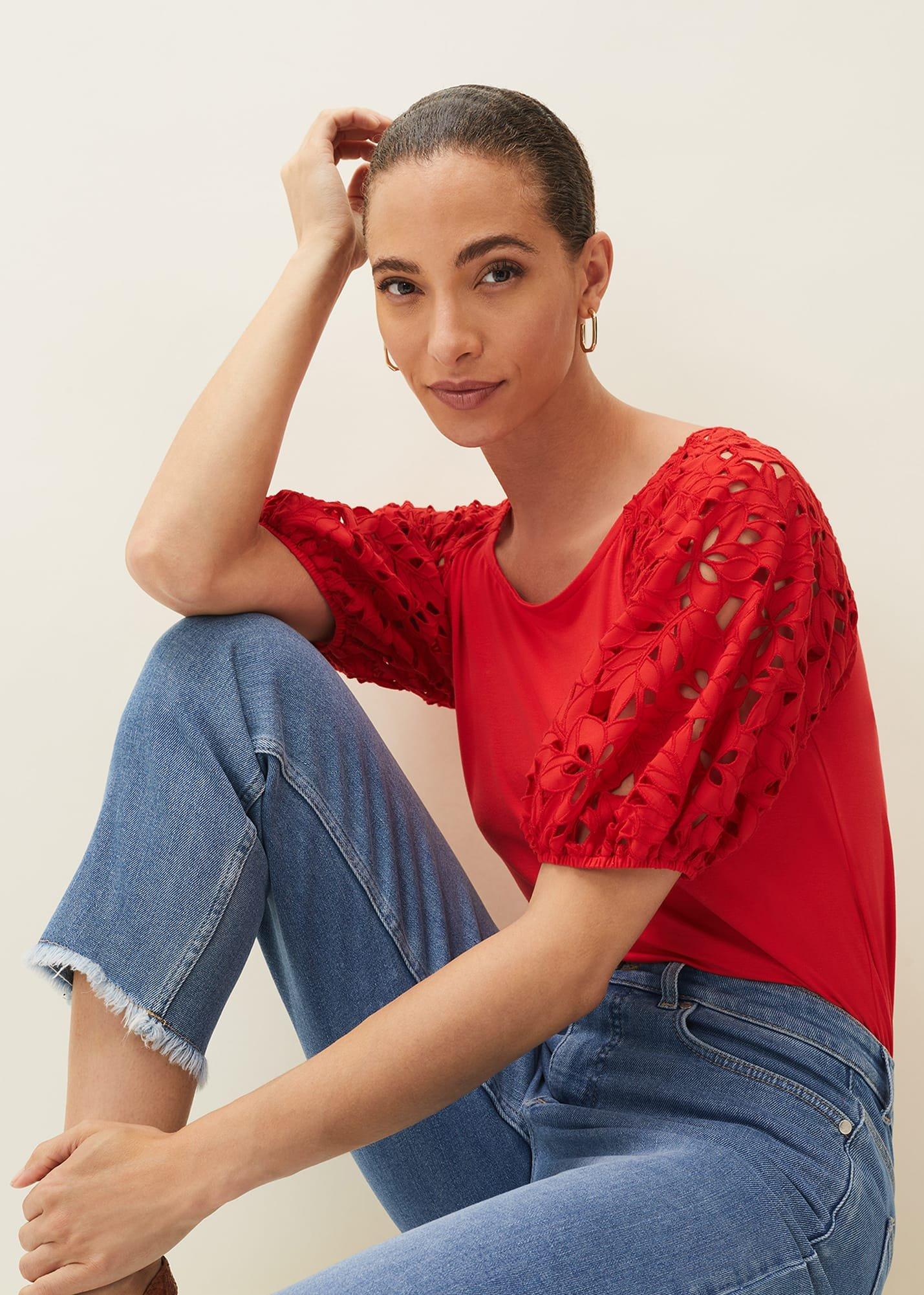 Elise Lace Sleeve Top