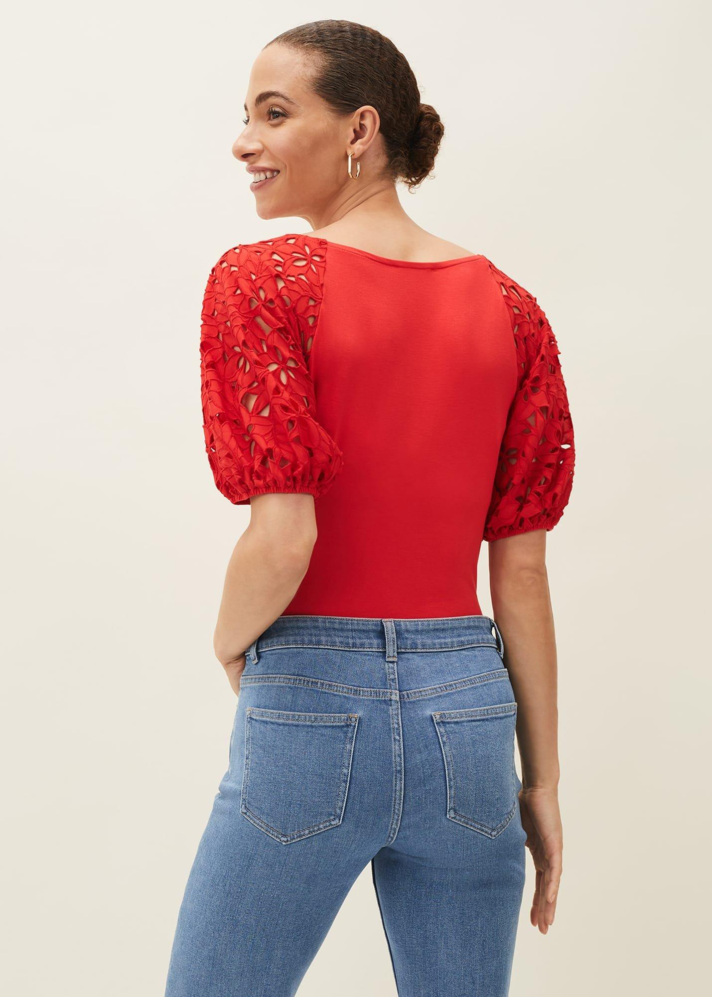 Elise Lace Sleeve Top