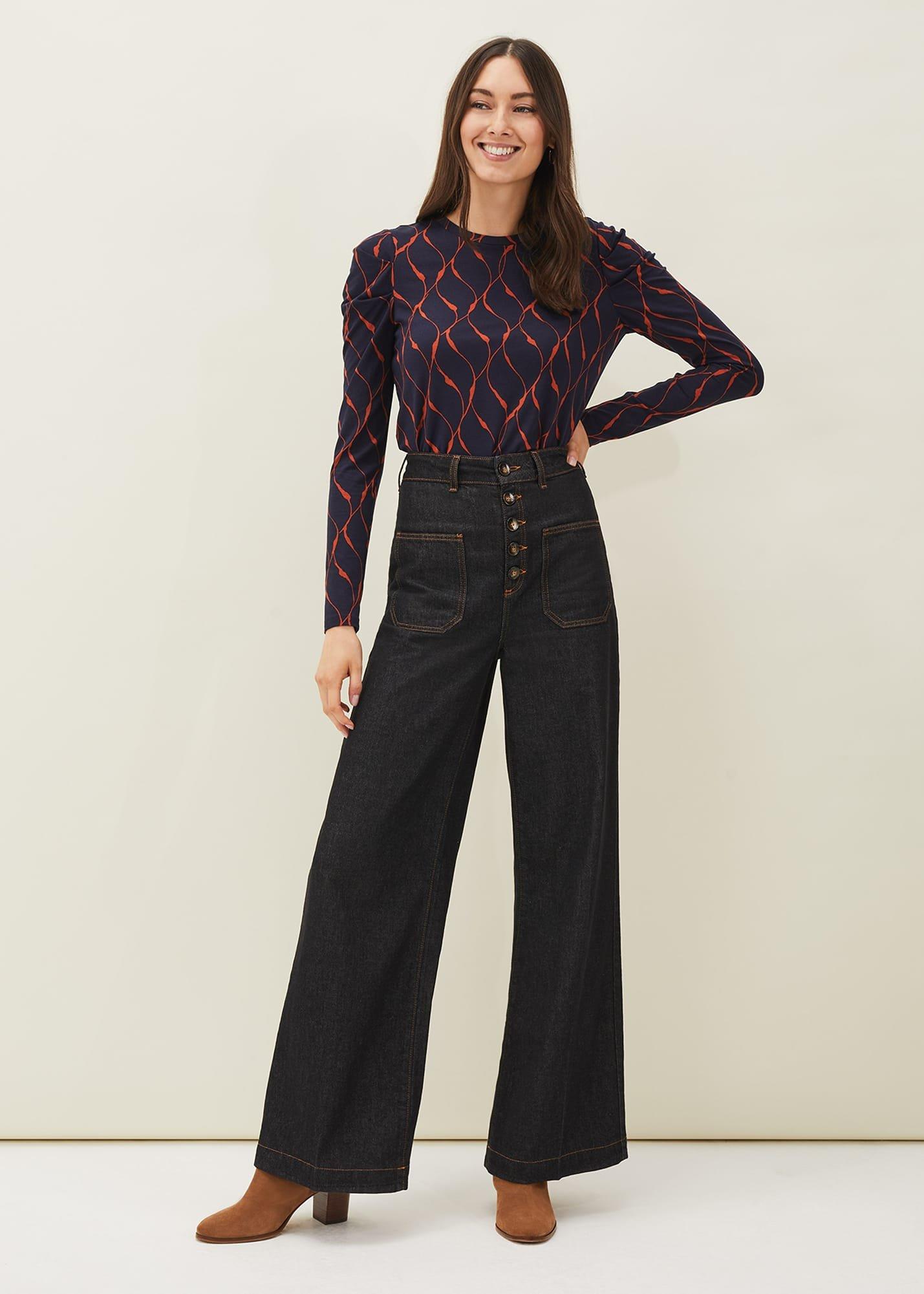 Ally Ruched Sleeve Print Top